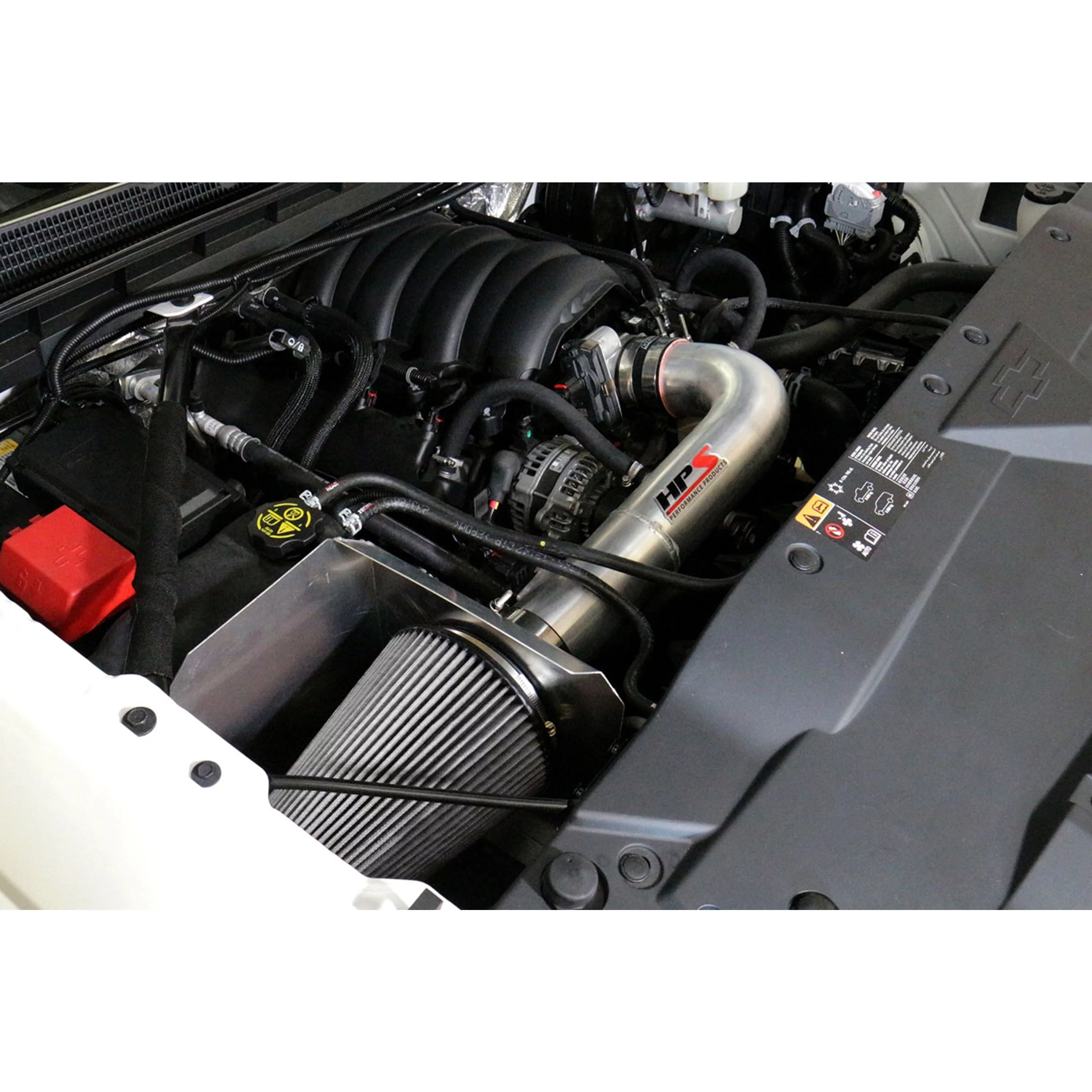 HPS Performance Black Air Intake Kit with Heat Shield Cool Ram Compatible for 14-18 Chevrolet Silverado 1500 GMC Sierra 1500 19-20 Suburban 18-20 Tahoe Yukon 15-20 Cadillac Escalade 6.2L, 827-707WB
