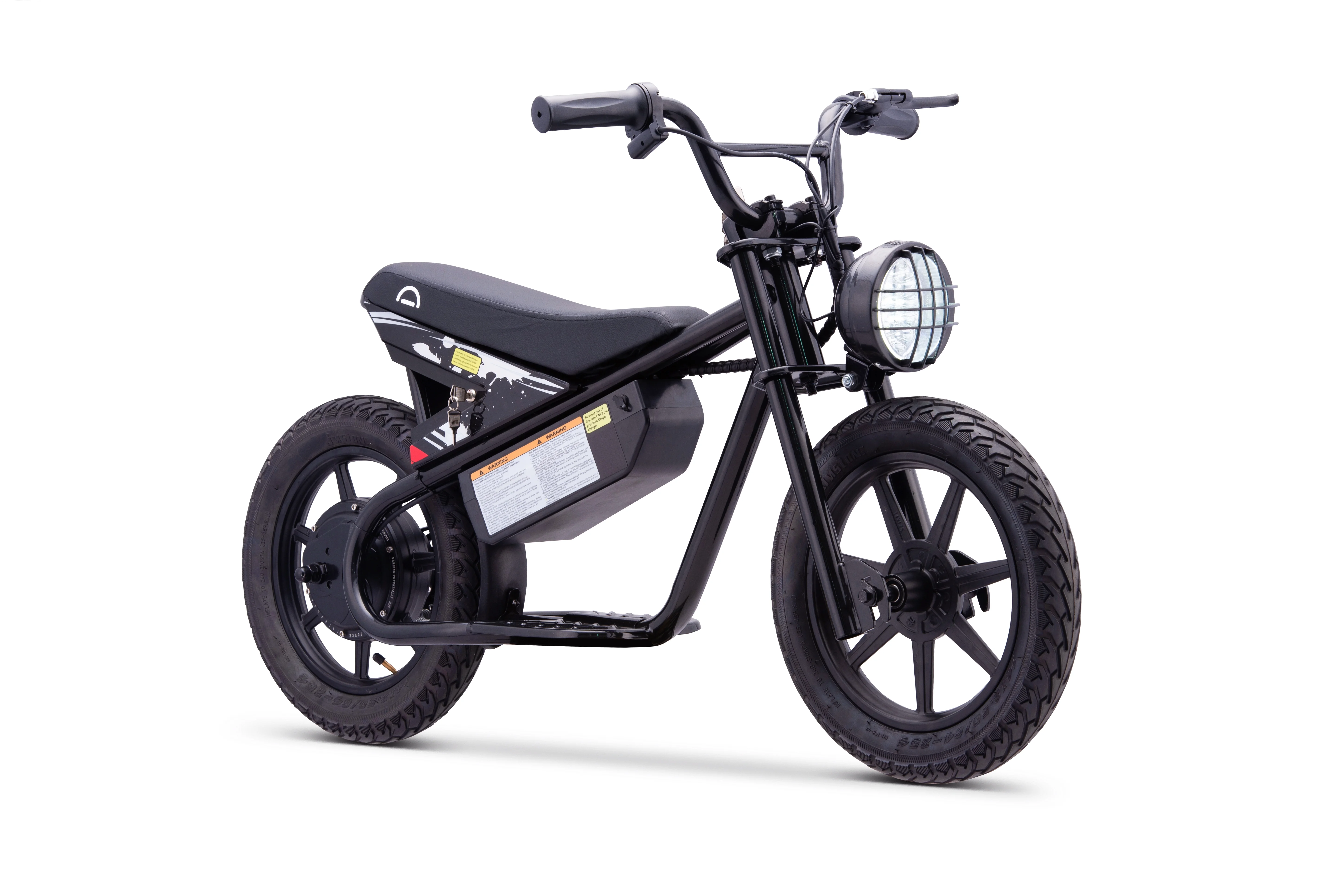 Droyd Weeler Electric Mini Bike - Electric Bike for Kids Ages 6 & Up - 200W Electric Bike w 6.2-10MPH up to 8 Miles , 24V 8Ah Battery-Black
