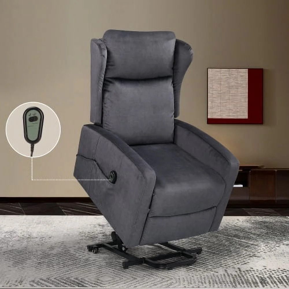 DremFaryoyo JST Power Lift Recliner Chair  Adjustable Modern Lift Chair  Lift Recliner Sofa for Back  Lumbar  Legs Support  Classic Power Recliner Chair with Remote Control  Side Pocket (