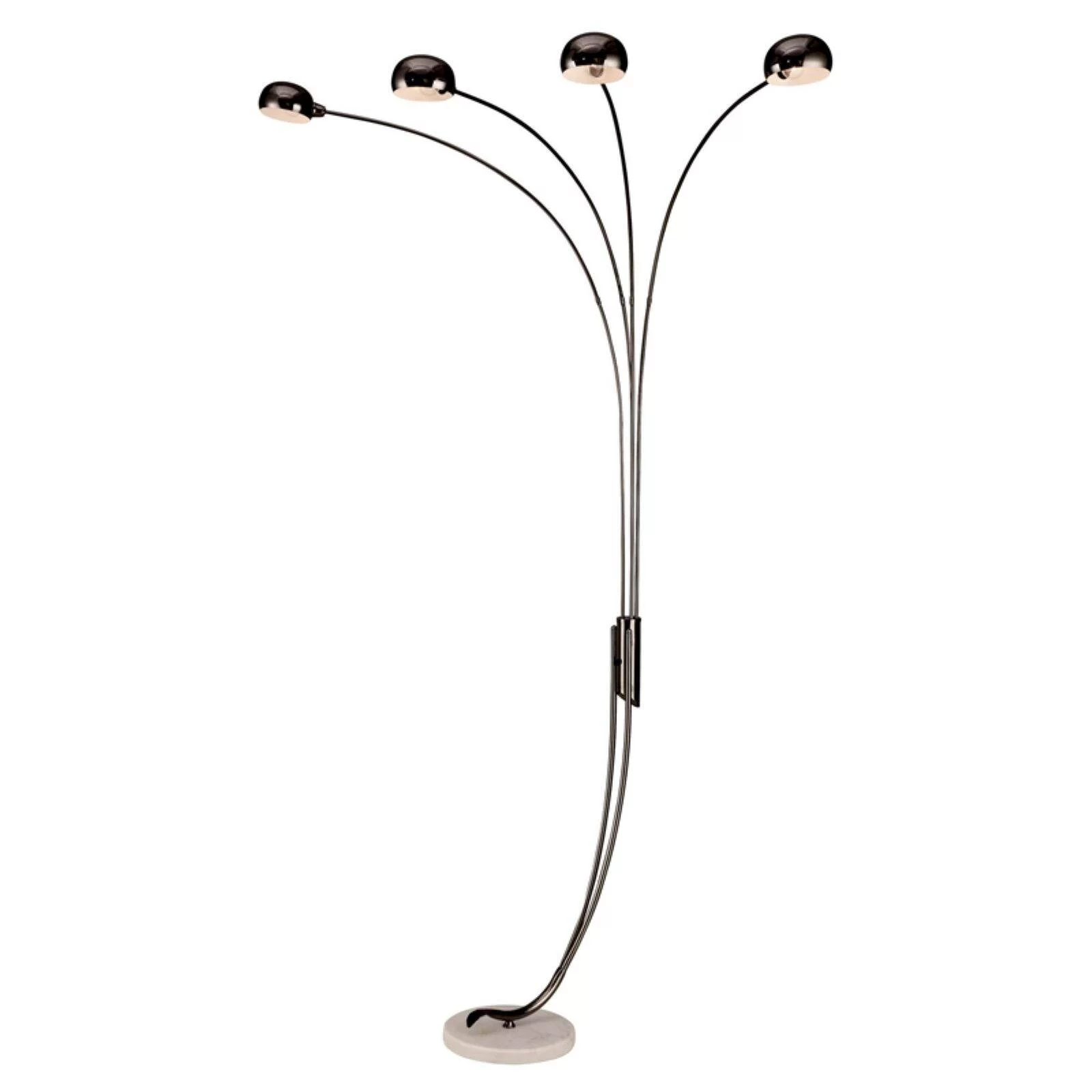Ore Furniture  88 in. Black Chrome 4 Arch Floor Lamp