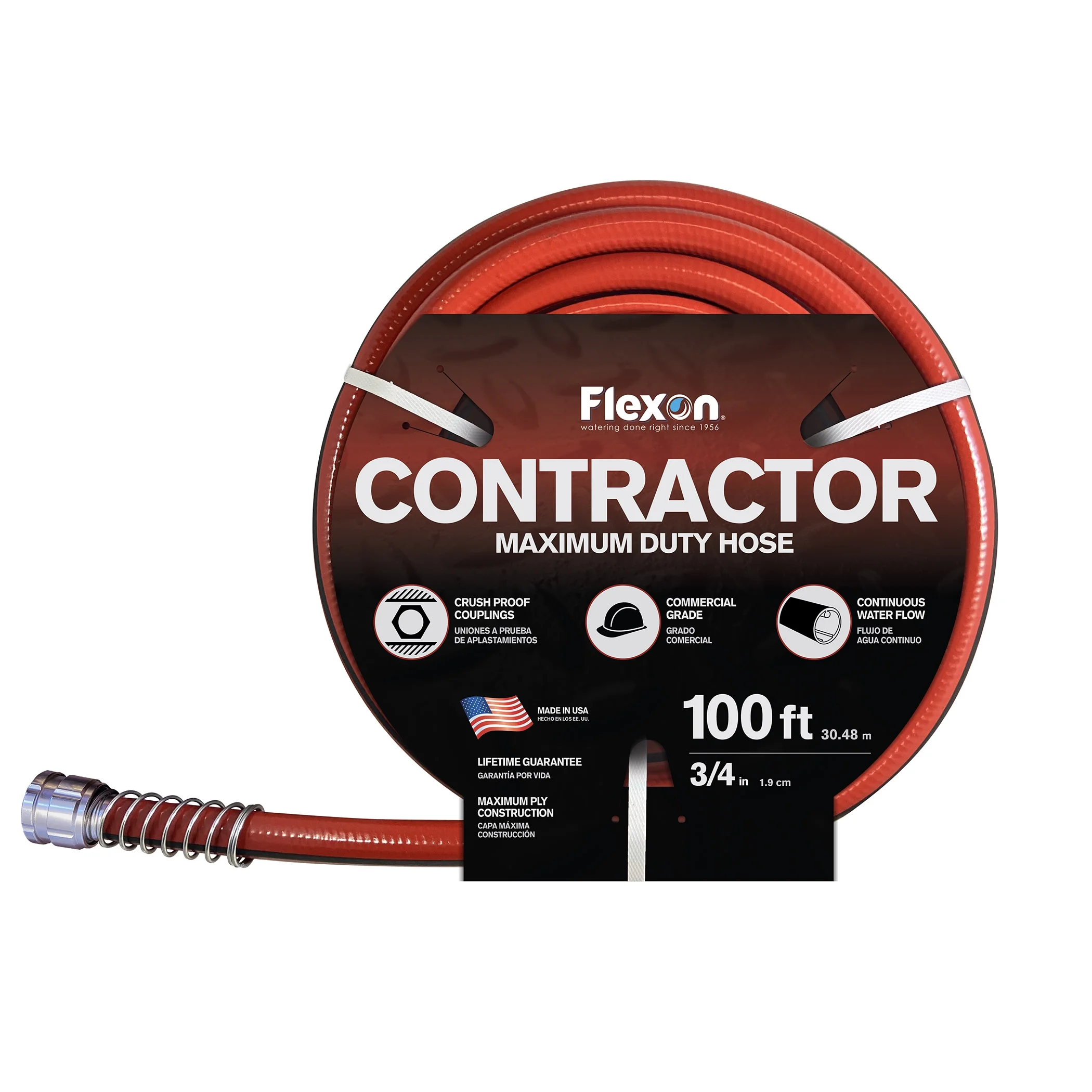 Flexon 3/4 in. x 100 ft. Contractor Grade Garden Hose