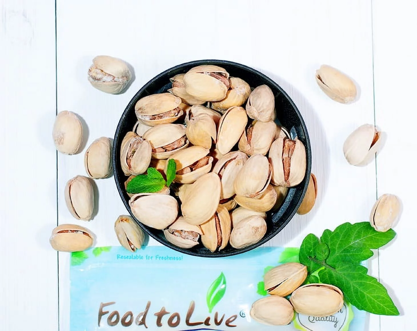 Pistachios Roasted and Salted, 0.5 Pounds — Vegan — by Food to Live