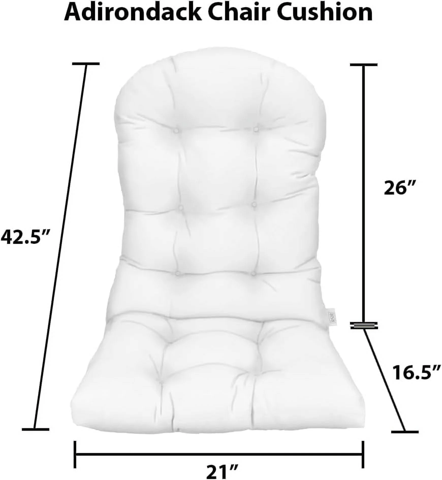 RSH Décor: Indoor Outdoor Tufted Adirondack Patio Chair Seat Cushion | All Weather, Water and Fade Resistant Polyester Fabric | 42.5” H x 21” W | Bright Colorful Stripe