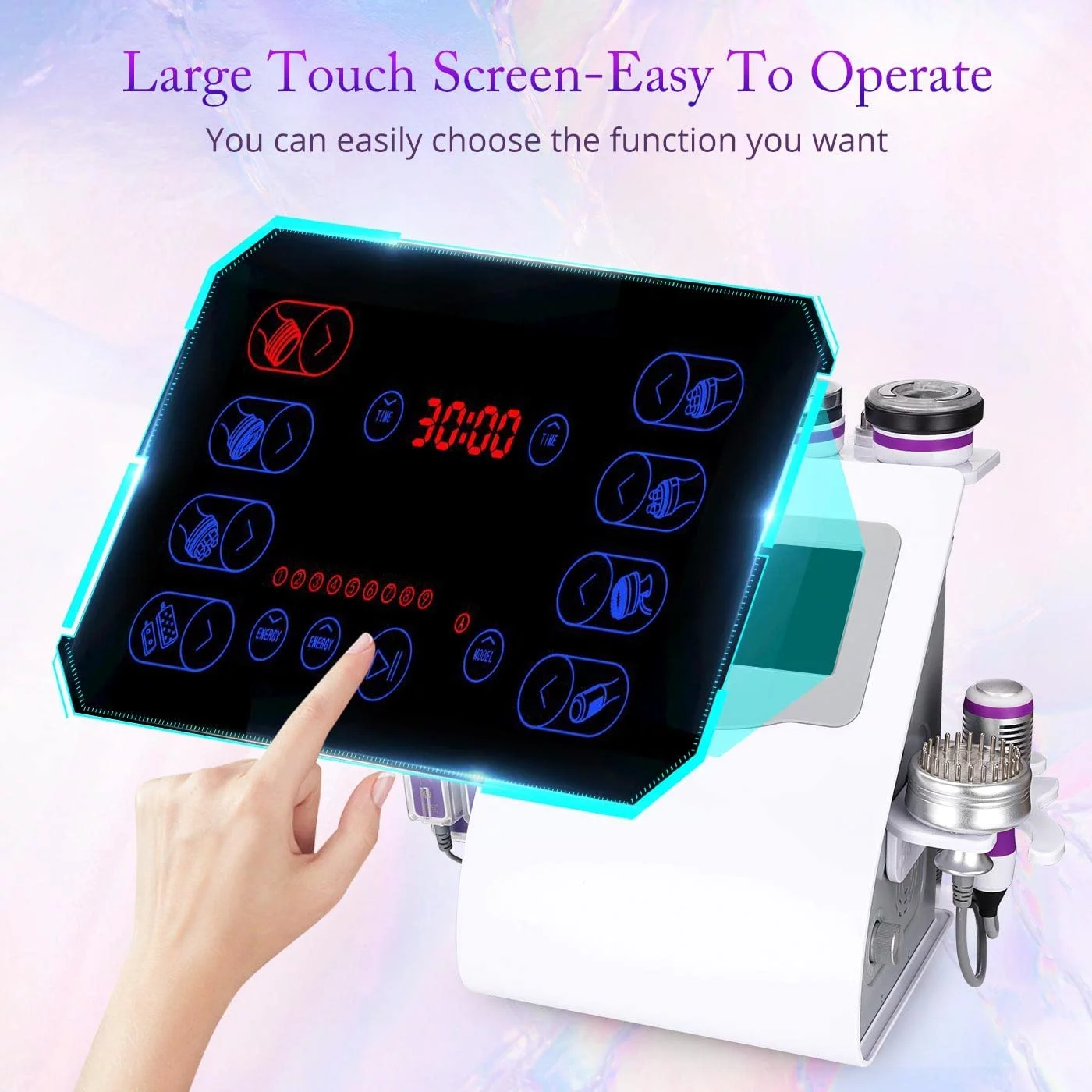 Suerbeaty 9 in 1 40K LED Pads R-F Microcurrent Cold-Hot Hammer Beauty Machine