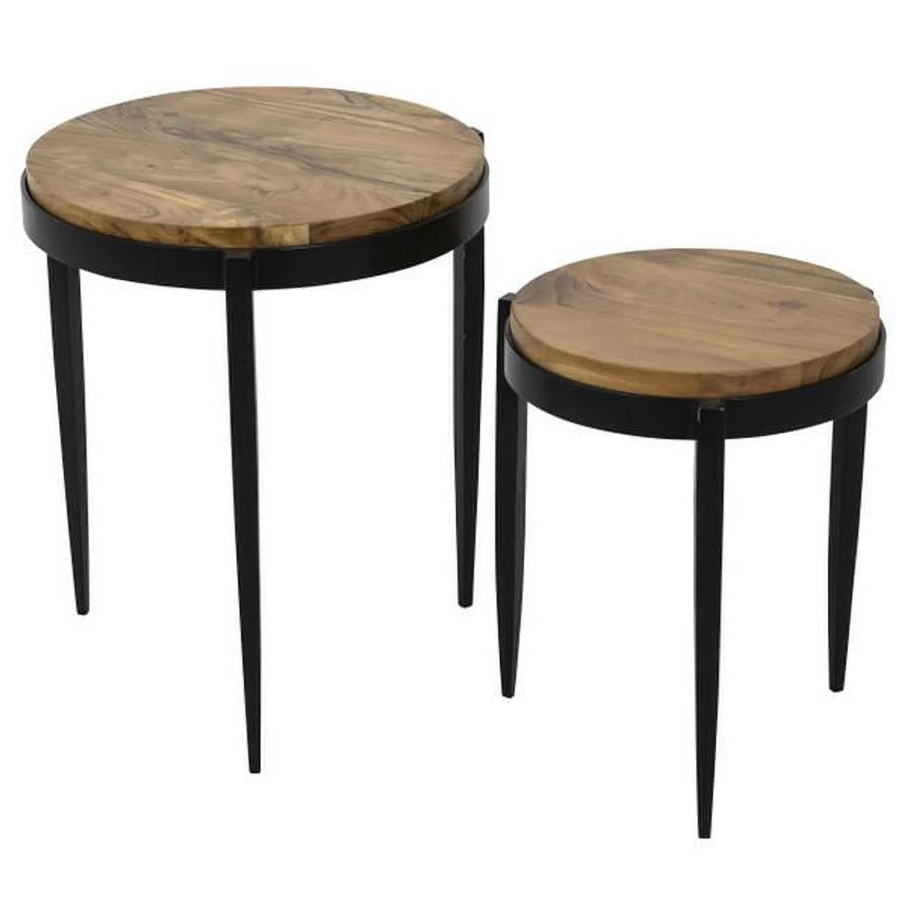 Yosemite  20.5 x 20.5 x 22 in. Raju Nesting Tables, Black