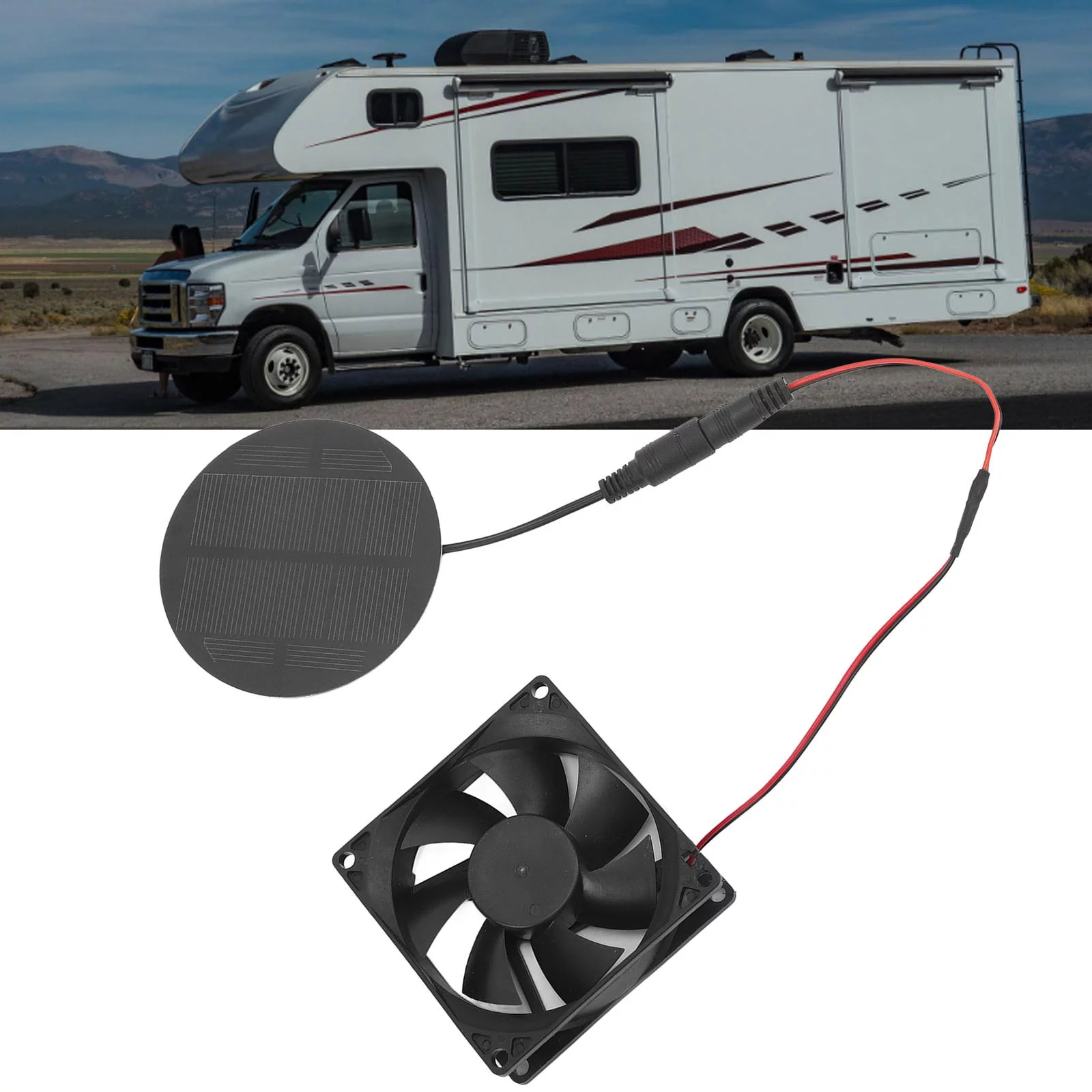 Exhaust Fans Solar Powered Panel Fan Outdoor High Efficiency 10W Energy Saving Solar Panel Powered for Pet Dog House Tree Houses Greenhouse