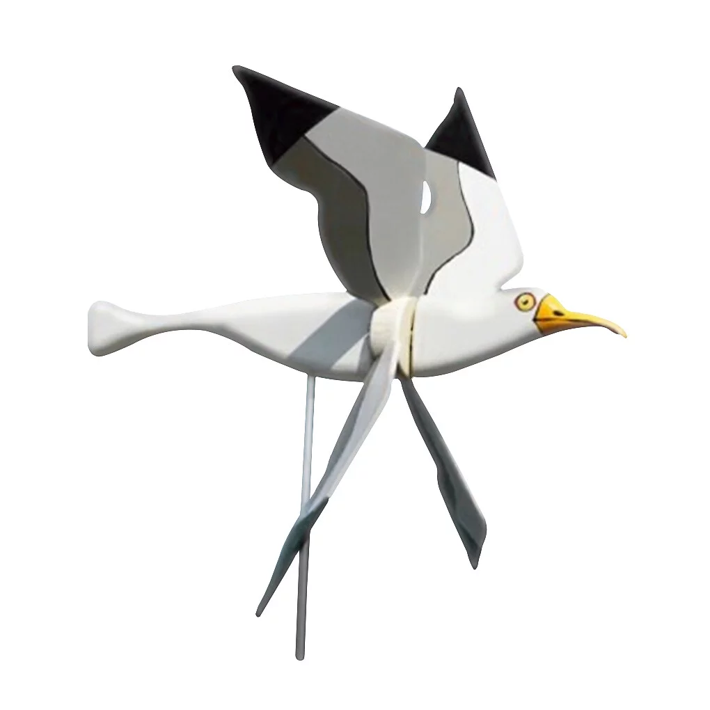 Rinhoo Windmill Decoration Bird Shape Garden Wind Spinner Ornament Resin Rotating Lawn Yard Prop