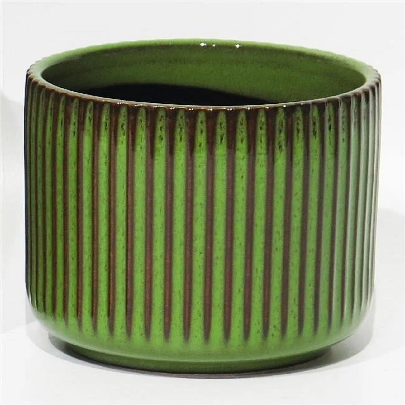 AI-CE00-134-Q02 Green Striped Planter - Set of 2