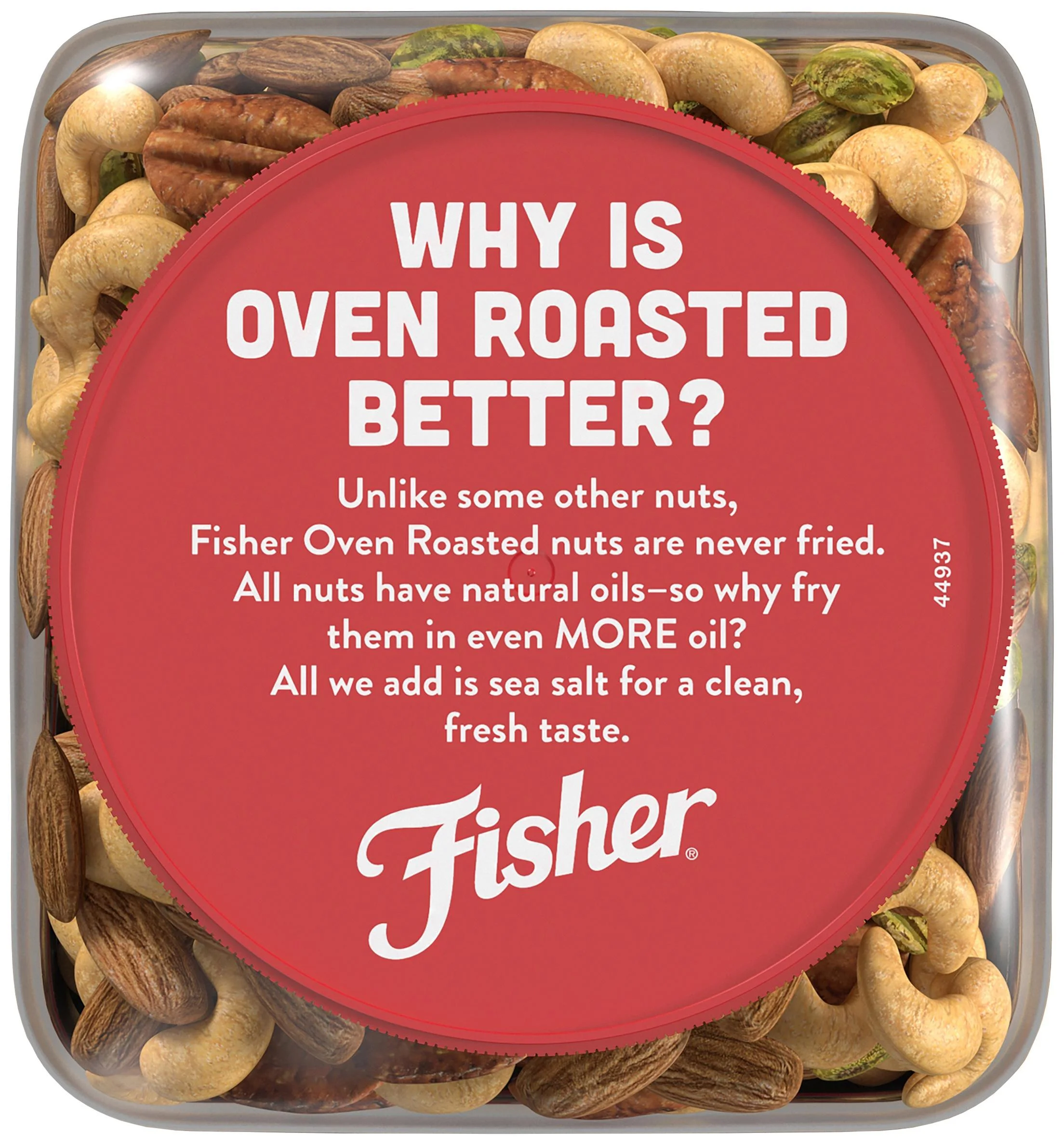 Fisher Snack Oven Roasted Never Fried, Non-GMO, Deluxe Mixed Nuts, 24 oz Resealable Jar