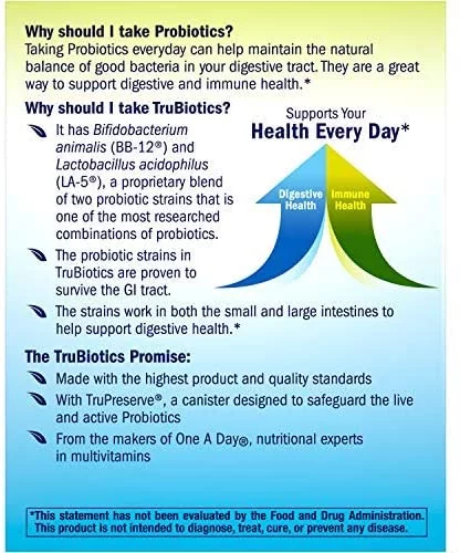 TruBiotics Daily Probiotic Supplement Capsules 30 Capsules (Pack of 4)