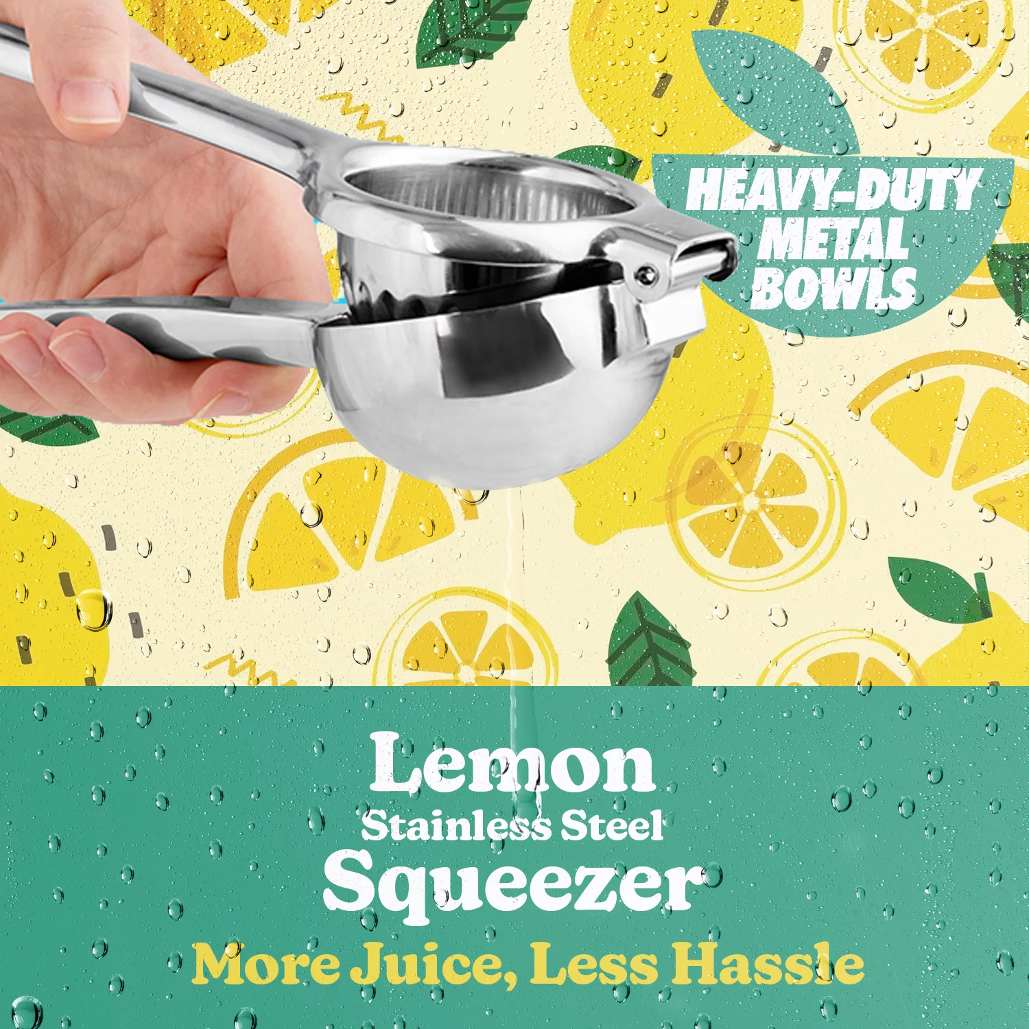 Malai Exclisive Light Weight Manual Lemon Squeezer Stainless Steel Citrus Fruit Lime And Lemon Juicer