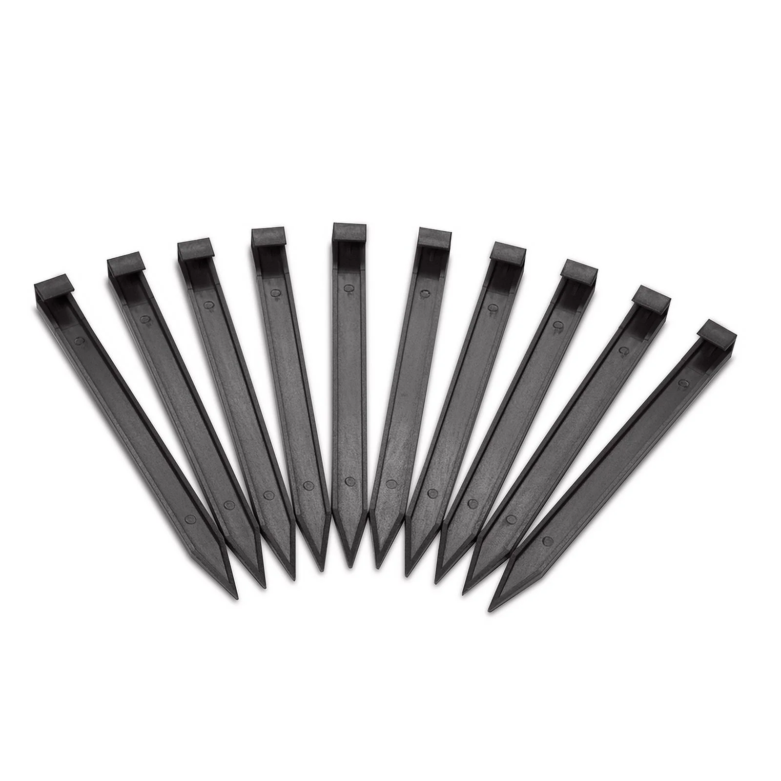 10 Pc, Easyflex 10 In. L X 0.8 In. H Plastic Black Anchoring Spike
