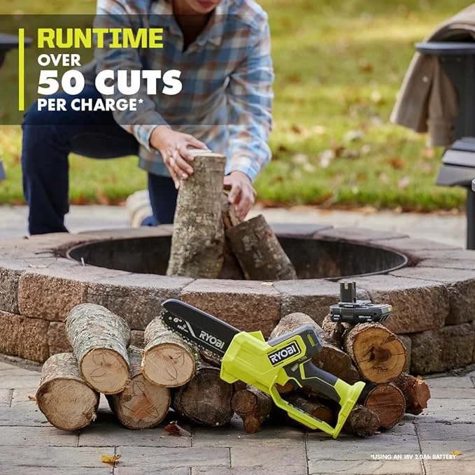 Ryobi ONE+ 18V 6 in. Battery Compact Pruning Mini Chainsaw (TOOL ONLY- battery and charger NOT INCLUDED)