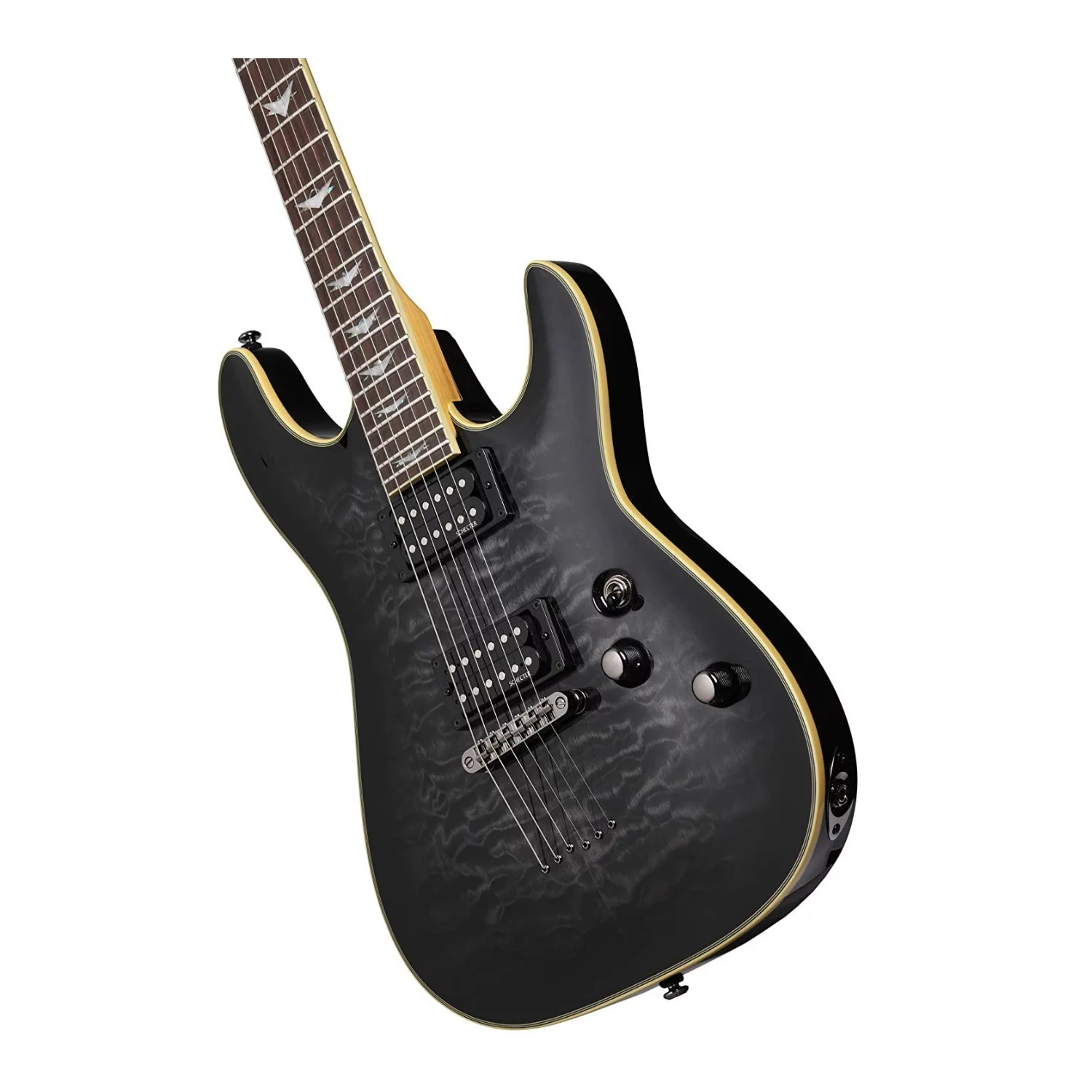 Schecter Omen Extreme 6-String Electric Guitar (See-Thru Black) Bundle