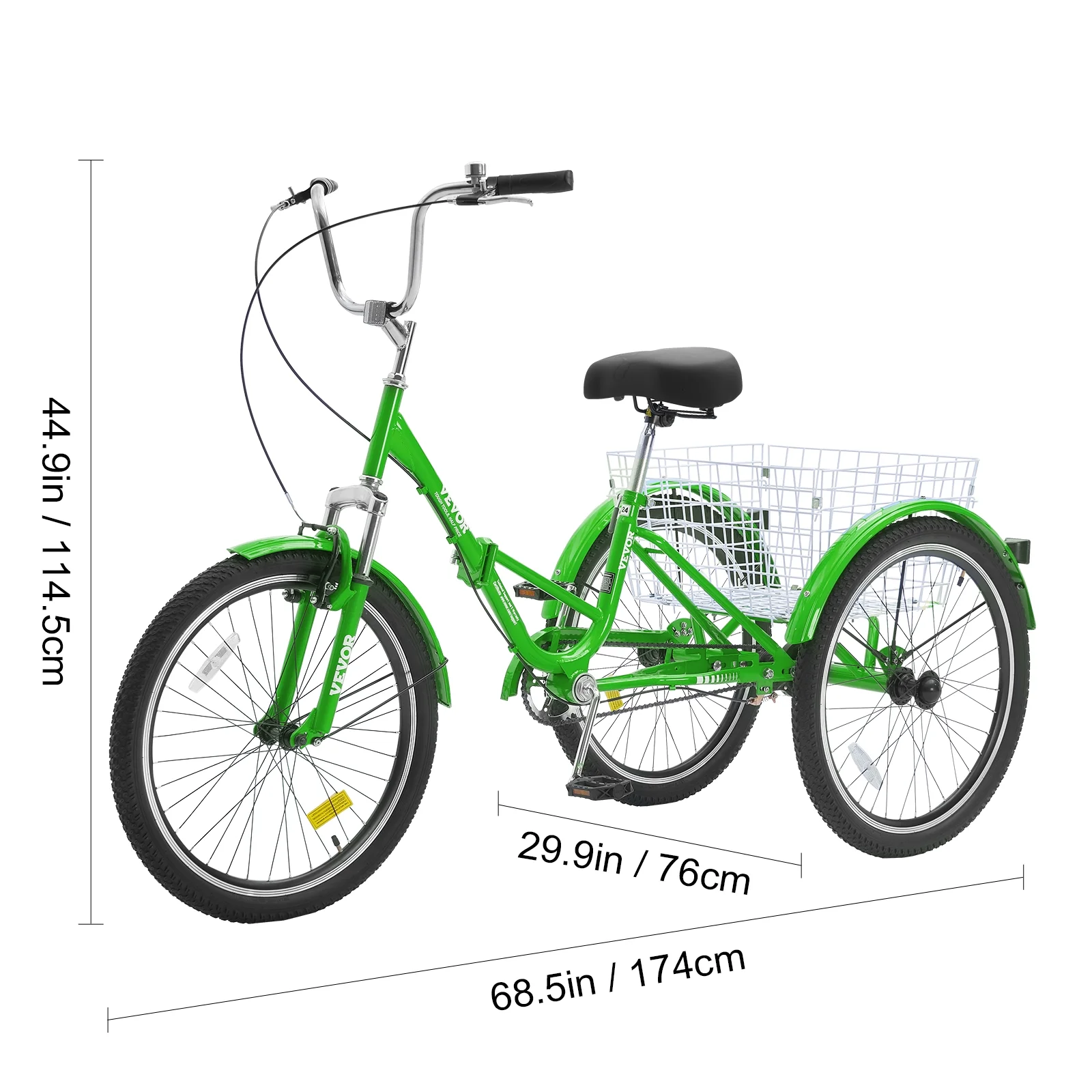 SKYSHALO Folding Adult Tricycle 24