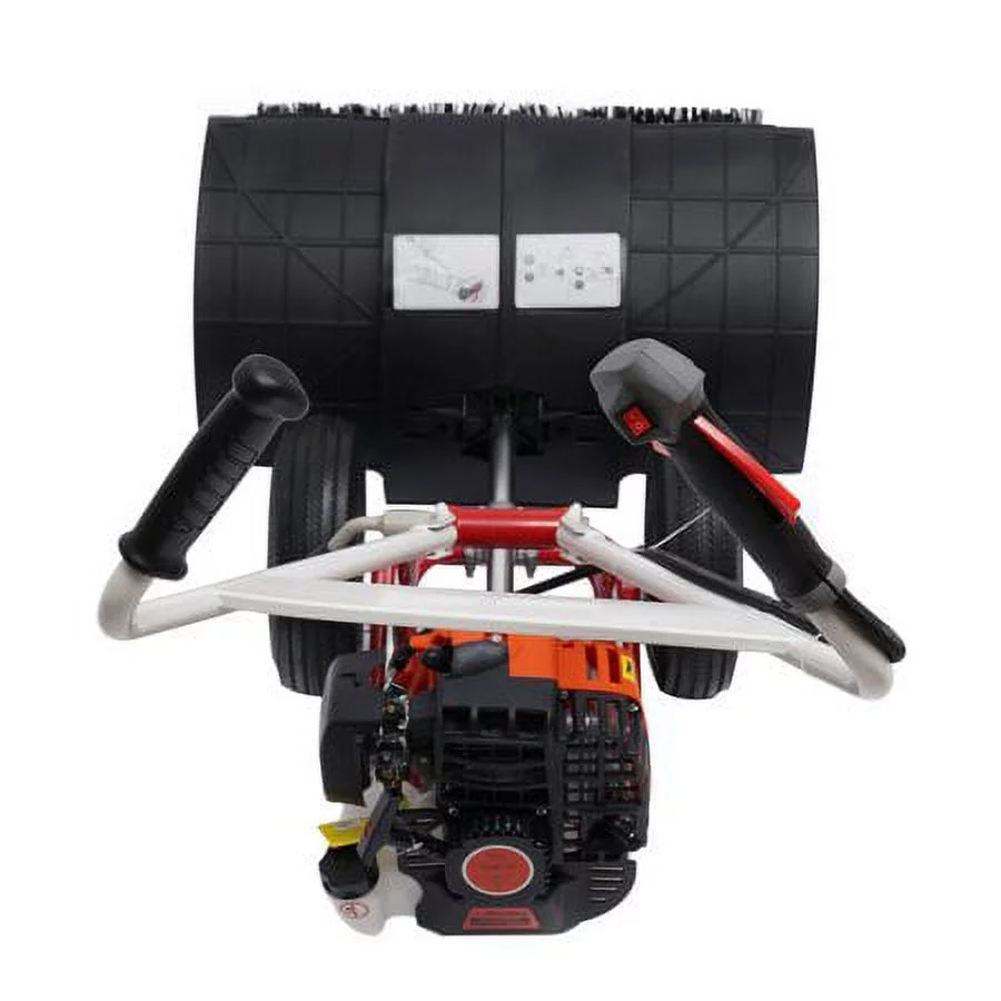 52CC Hand-pushed Road Cleaning Shovel Snow Broom Sweeper Double Handle Cleaner 2 Stroke