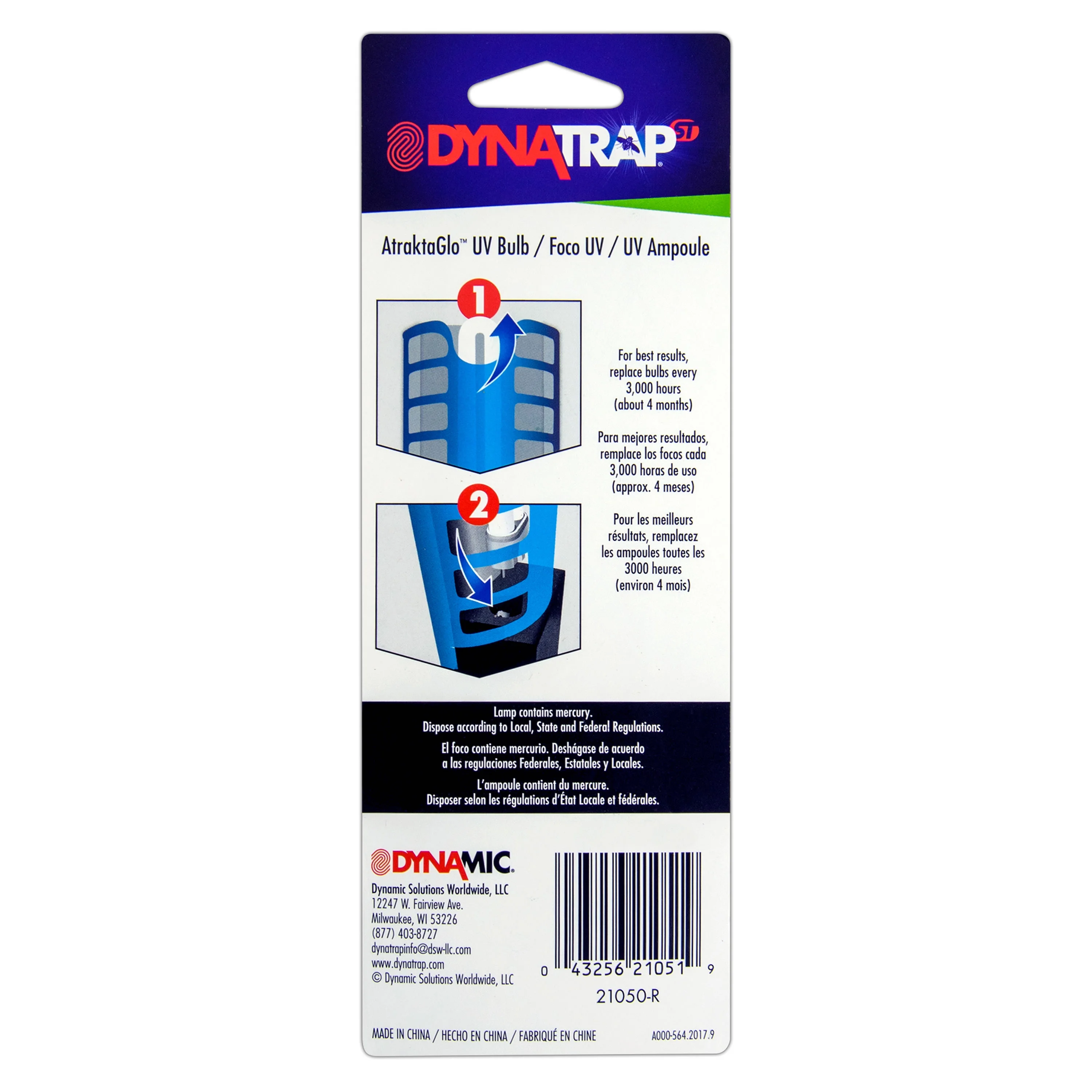 Dynatrap Indoor Insect Trap 9-Watt AtrakaGlo UV Replacement Bulb - 1 Bulb