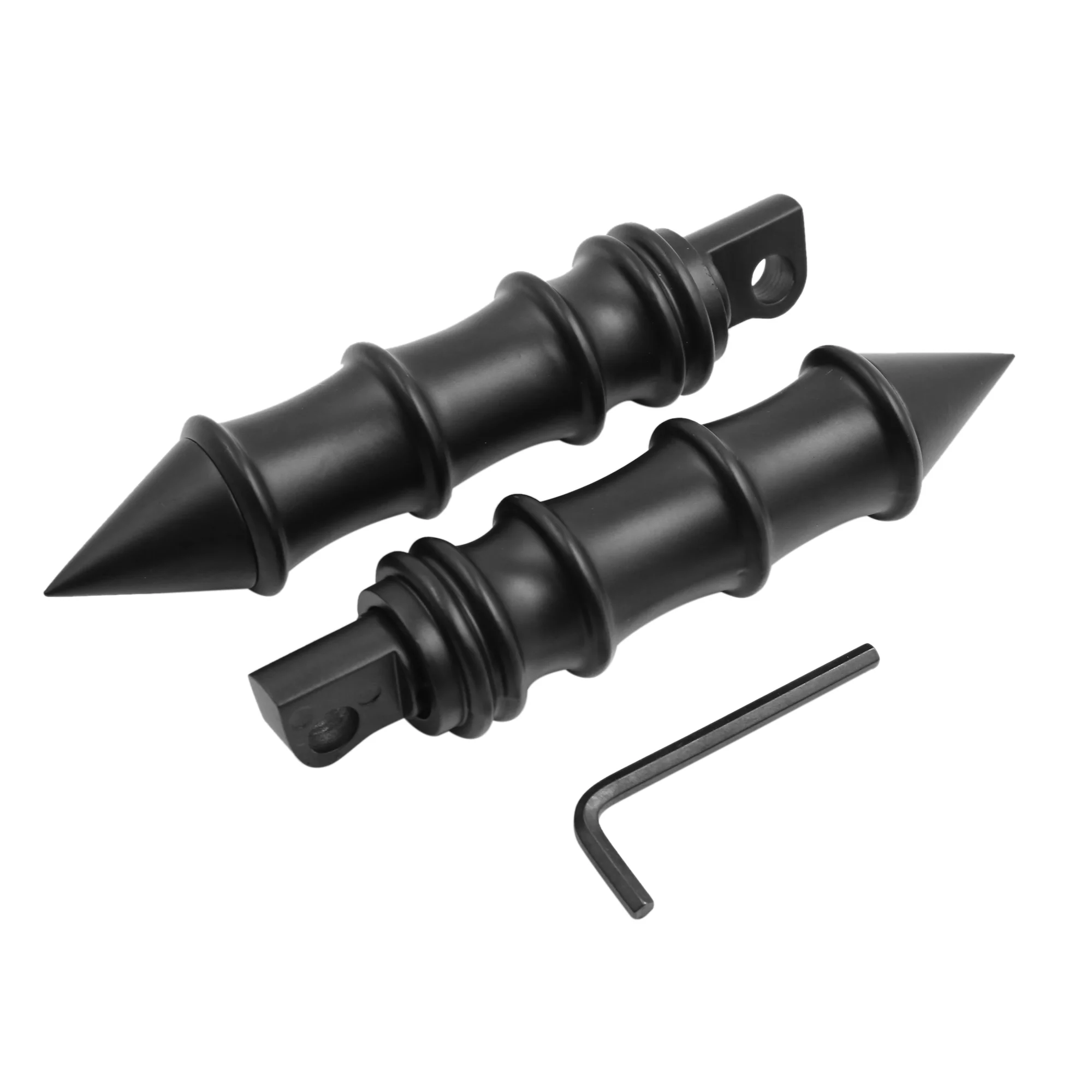 2pcs 10mm Hole Dia Black Motorcycle Highway Guard Foot Peg Rest for Harley