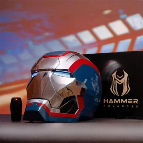 Iron Man War Machine Helmet Patriot Helmet Electronic Helmet Ironman Helmet with Sounds Iron Man Cosplay Wearable Movie Prop Replica