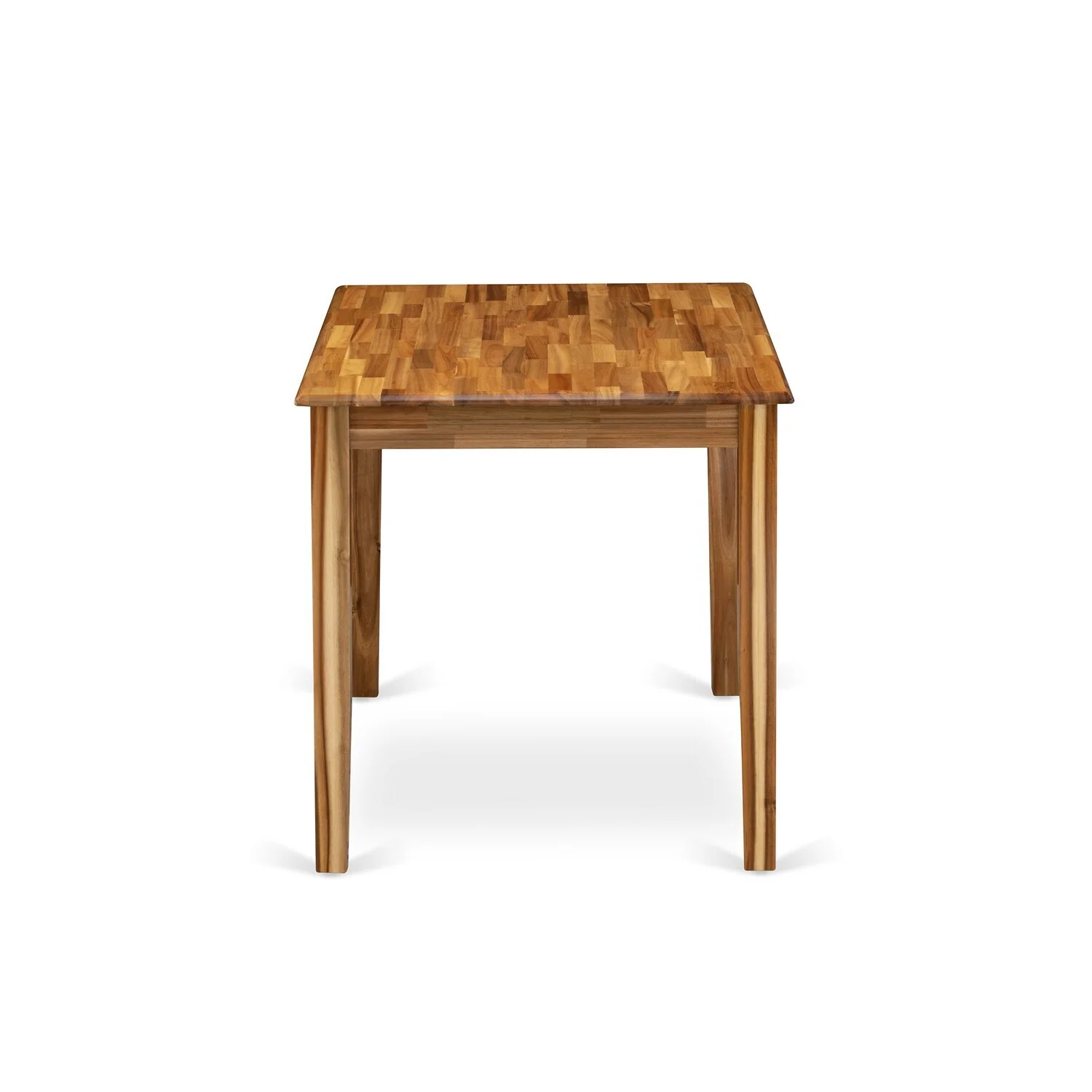 HomeStock Medieval Majesty Wooden Dining Table Natural Rectangular Table Top Surface And Asian Wood Dinner Table 4 Legs Natural Finish