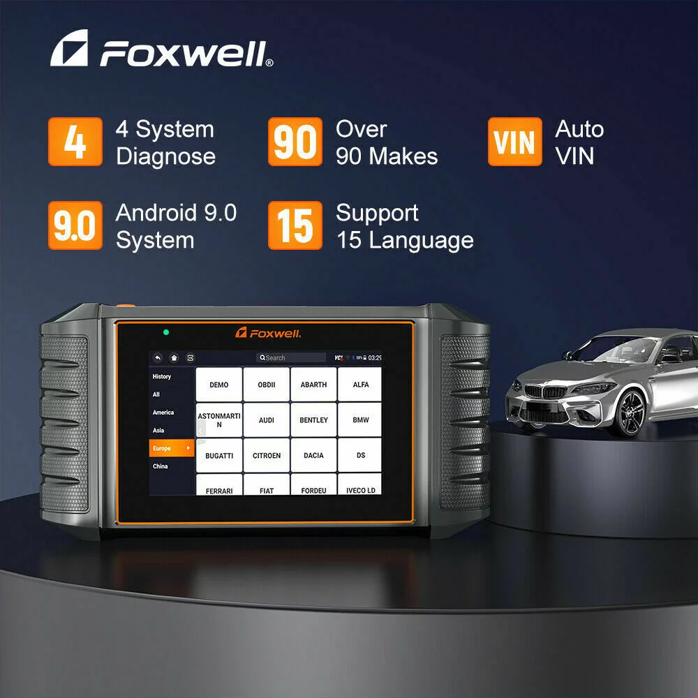 Foxwell NT706 OBD2 Scanner ABS SRS Engine Scan Tool Car Code Reader Automotive Diagnostic Tool