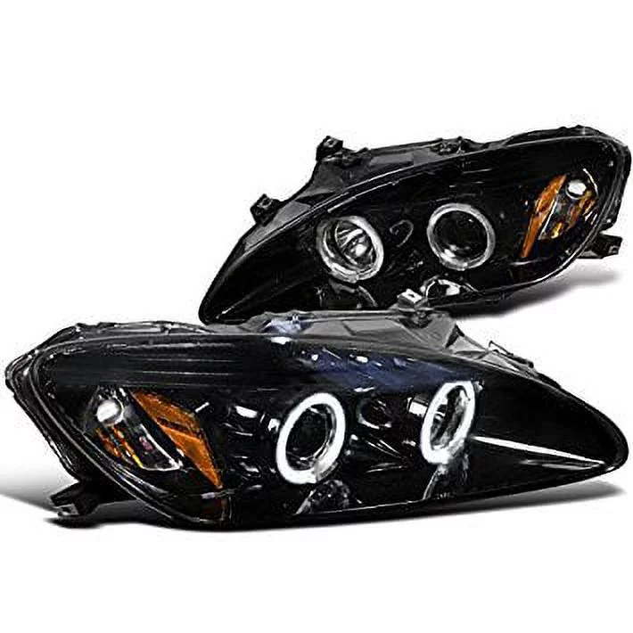 Spec-D Tuning 2LHP-S2K00G-TM Honda S2000 Dual Halo Led Glossy Black Projector Headlights