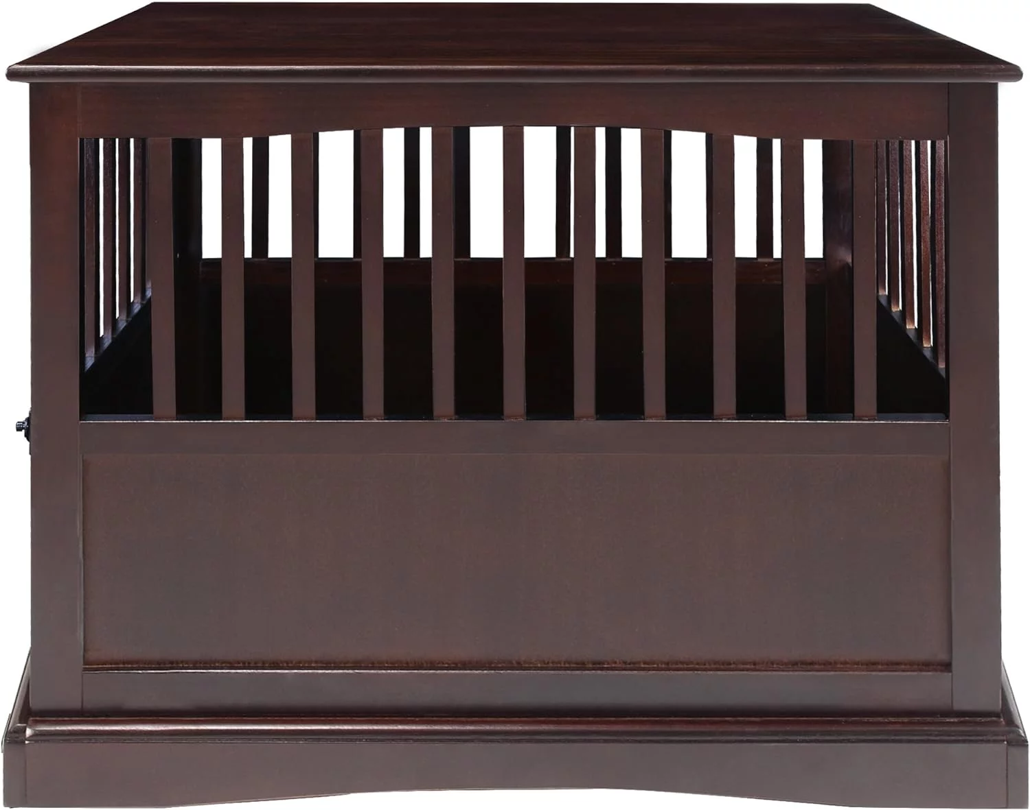 Wooden Large Pet Crate, End Table, Espresso, 24 X 36.5 X 29.5 In