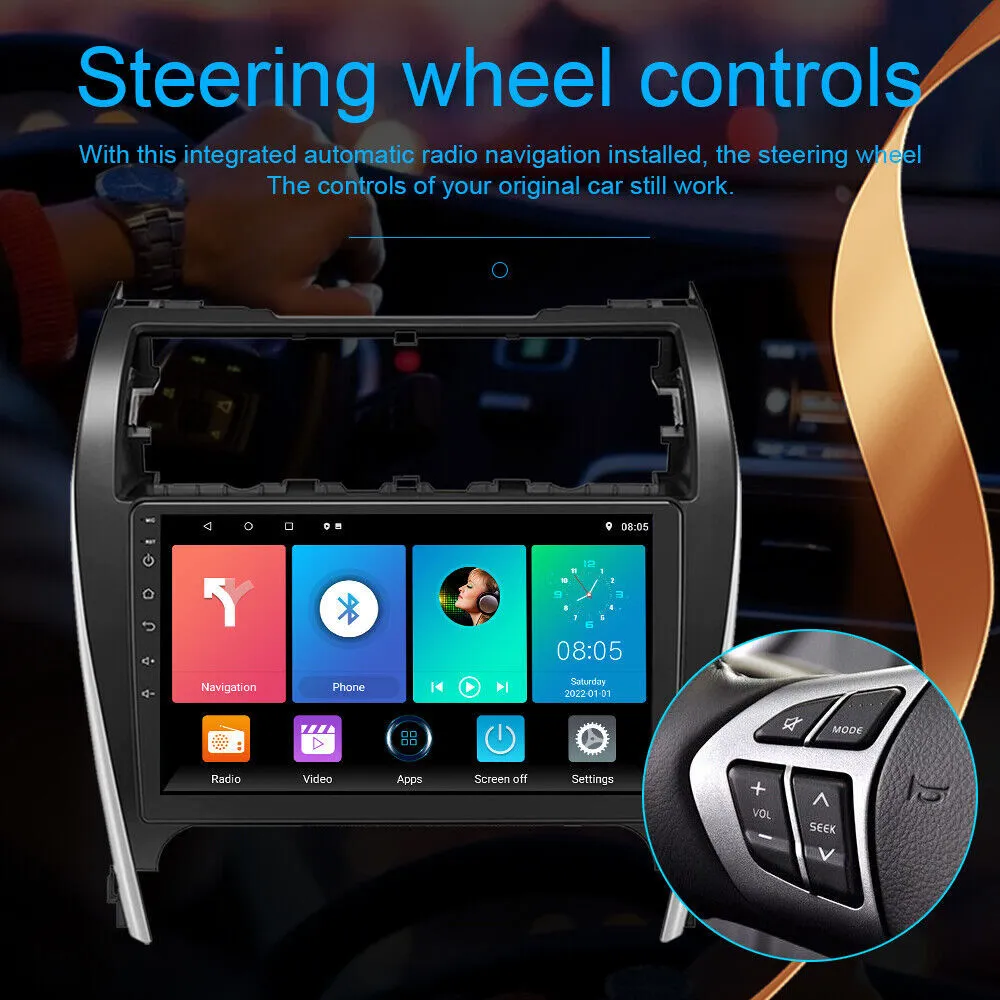 For 2012-2014 Toyota Camry Radio Car Carplay Android GPS Navigation 2+32GB