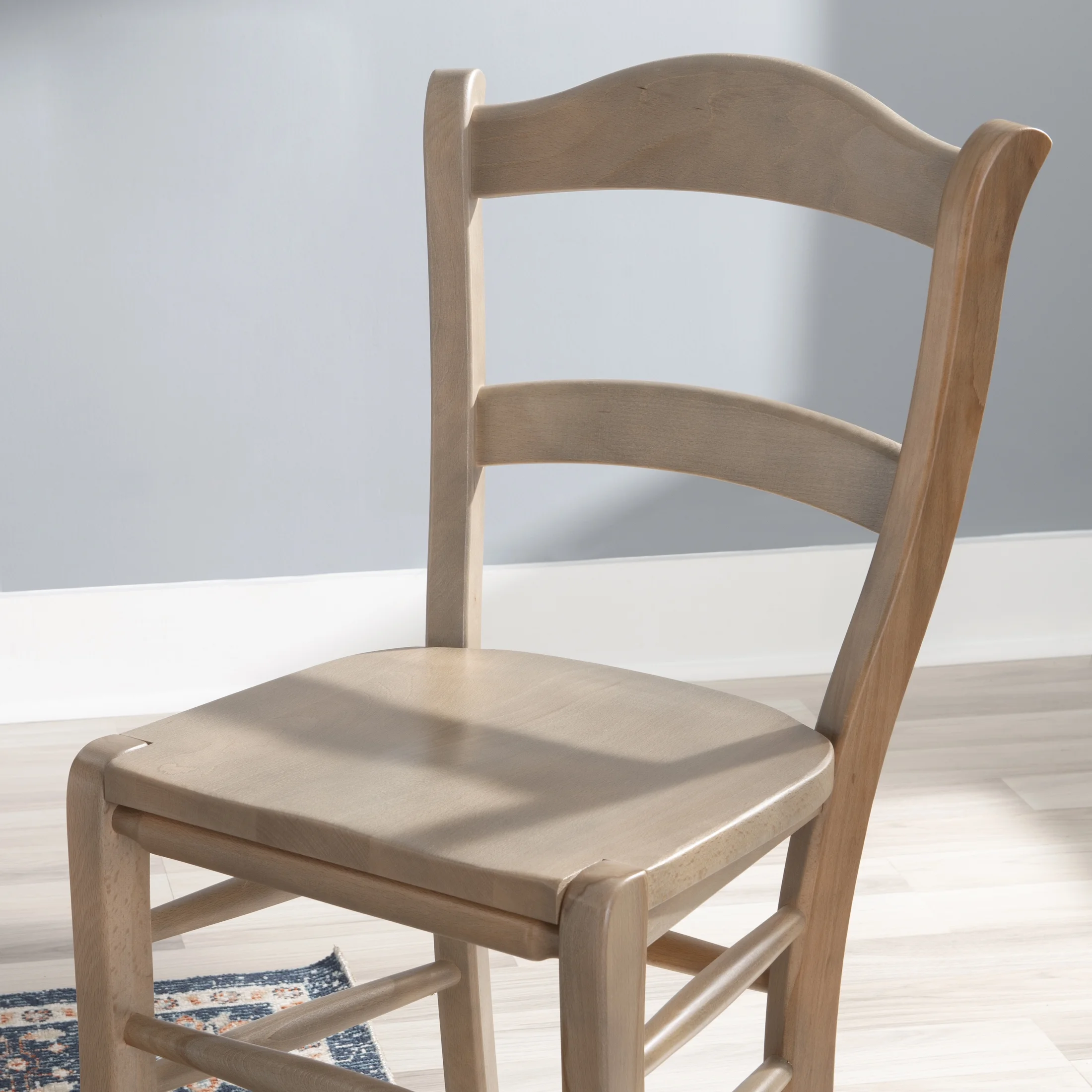 Linon Lantana Wood Dining Side Accent Chair, Set of 2, Natural