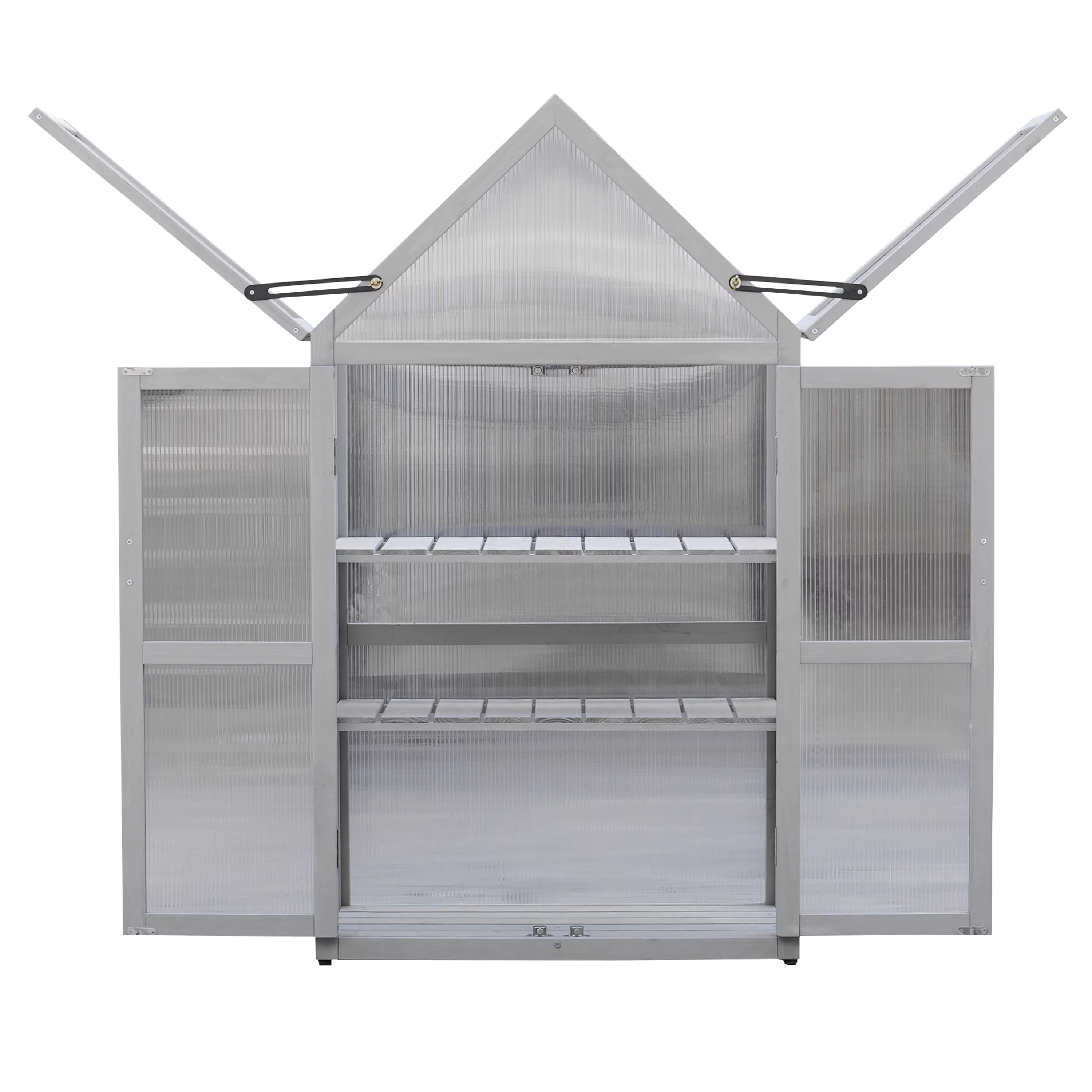 Greenhouses for Outdoors Indoor, 4 Tiers Greenhouse with Adjustable Shelves, White Garden Plant Greenhouse Gent, 27.55