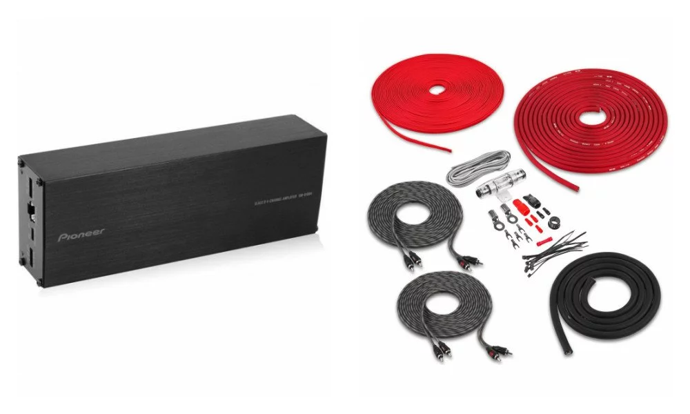 Pioneer GM-D1004 + Belva BAK84 400W 4-Channel GM Digital Series Class-D Amplifier + Belva 8 Gauge Amp Wiring Kit