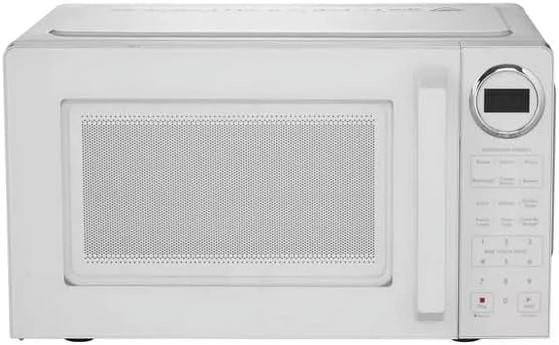 JAL 0.9 cu. ft. Capacity 900 Watt Countertop Microwave Oven, LED Display for Easy Operation, 10 Power Levels - White