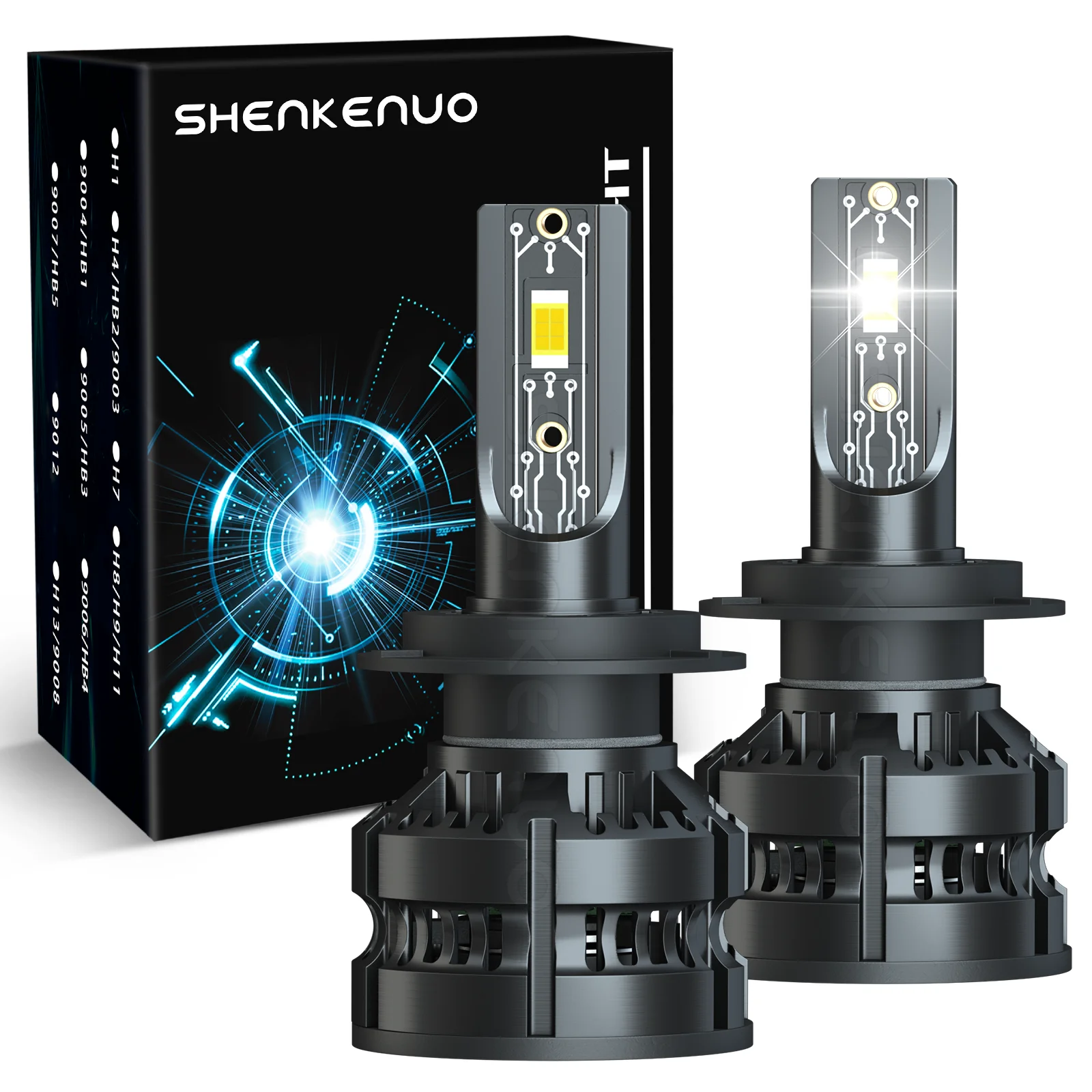 H7 High/Low Beam For Kia Forte 2017-2018 LED Headlight Bulbs 10000LM 6000K Cool White 2pcs