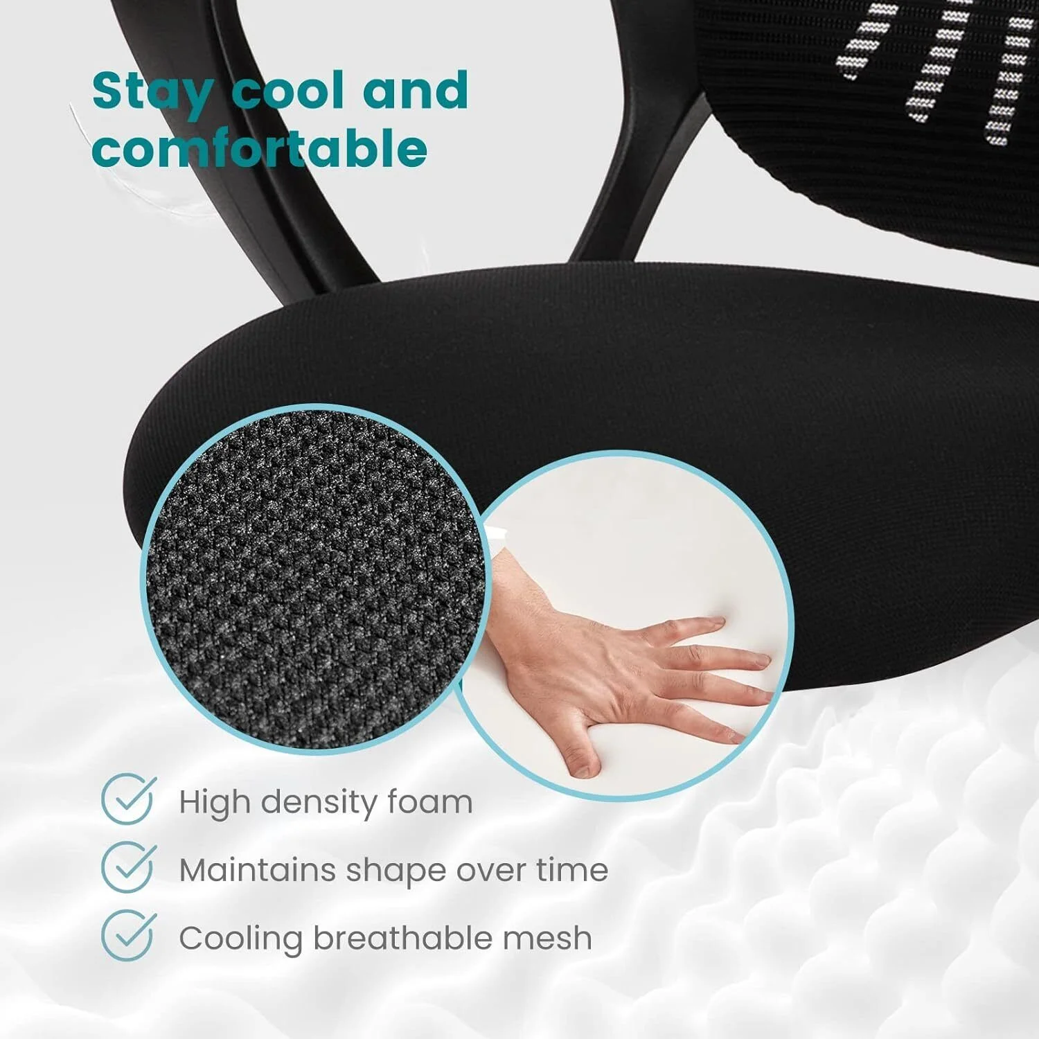 Ergonomic Mid-Back Mesh Rolling Office Computer Desk Chair with Wheel