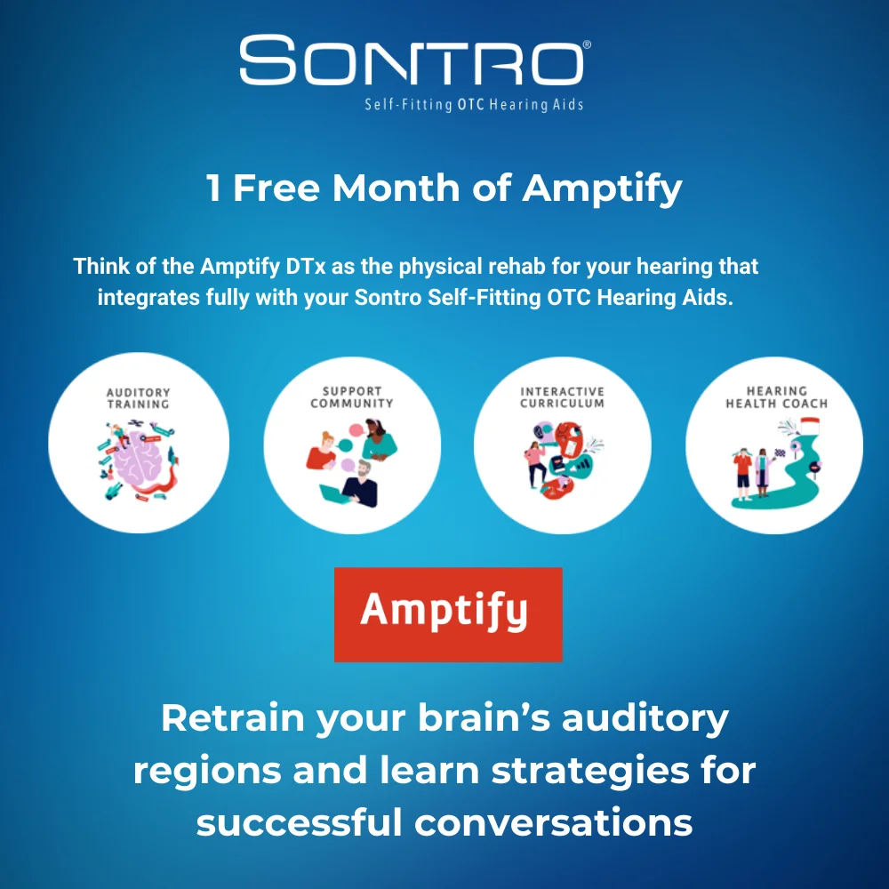 Sontro Self-Fitting OTC Hearing Aids, Model AI-S, Beige