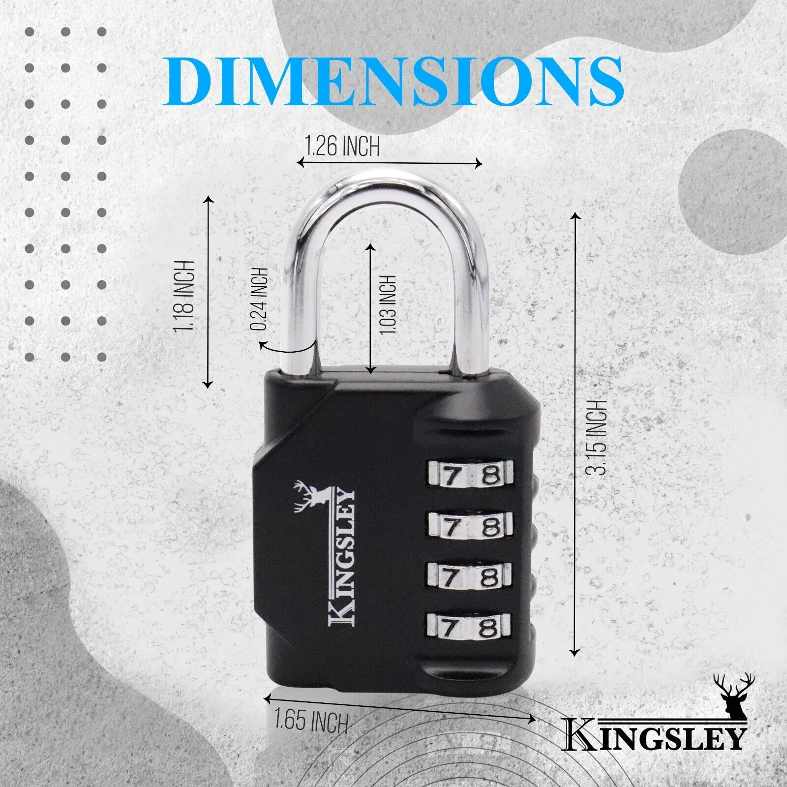 2 Pack 4 Digit Combination Padlock for School Gym Locker Weatherproof No Keys Necessary