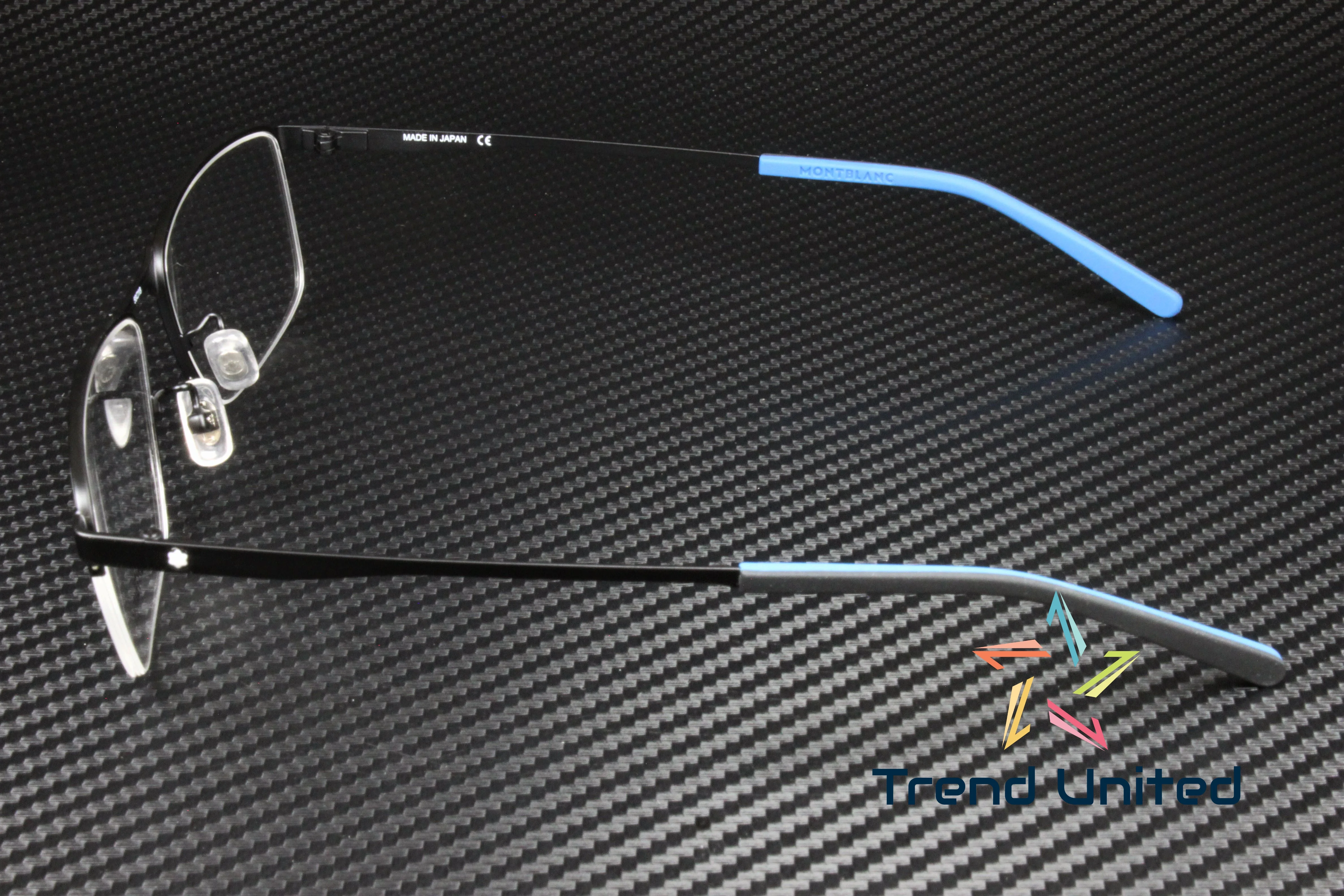 MONTBLANC MB0107O 004 Square Black Matte Demo Lens 58 mm Men's Eyeglasses