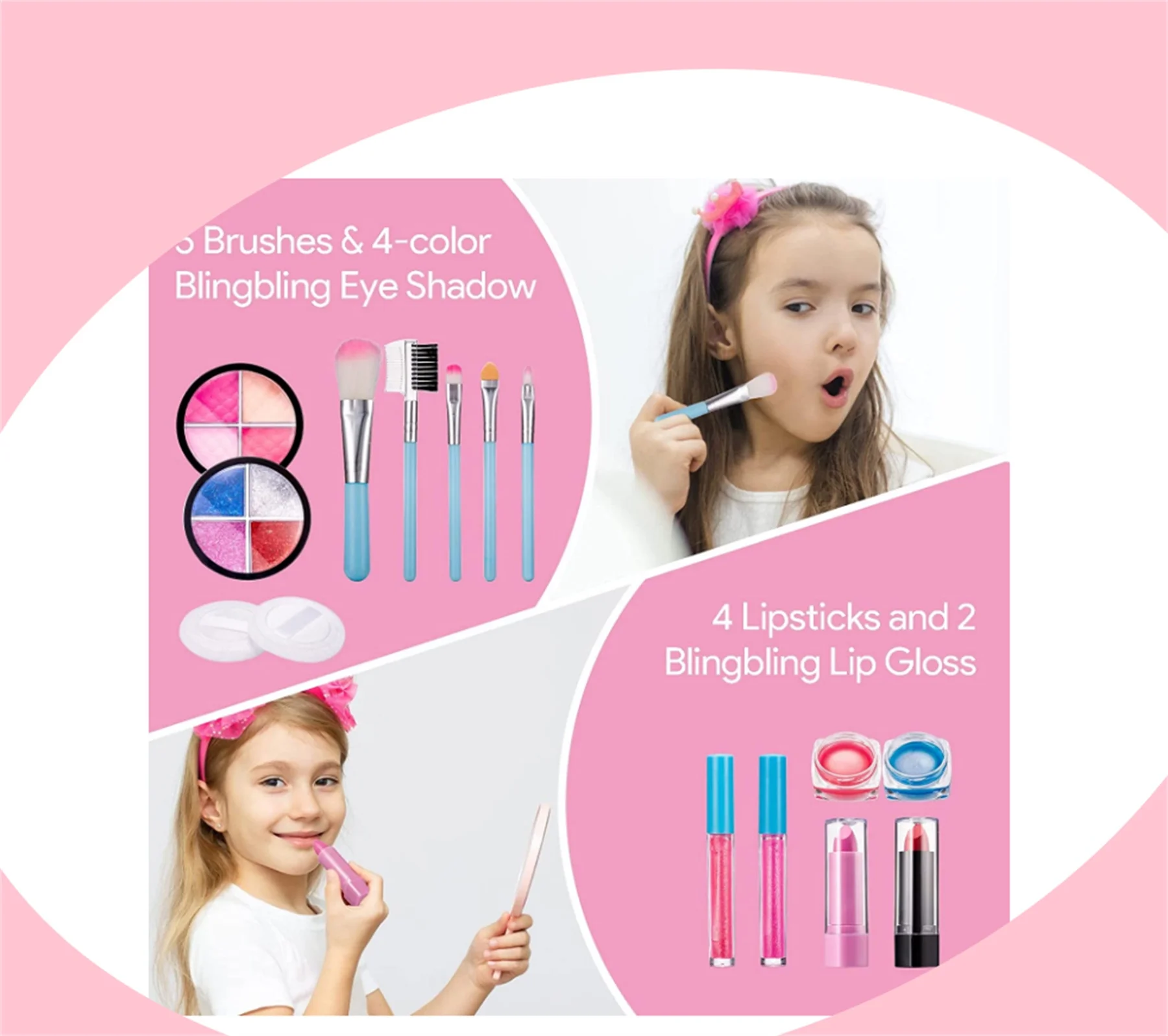 24 Pcs Kids Makeup Kit for Girl