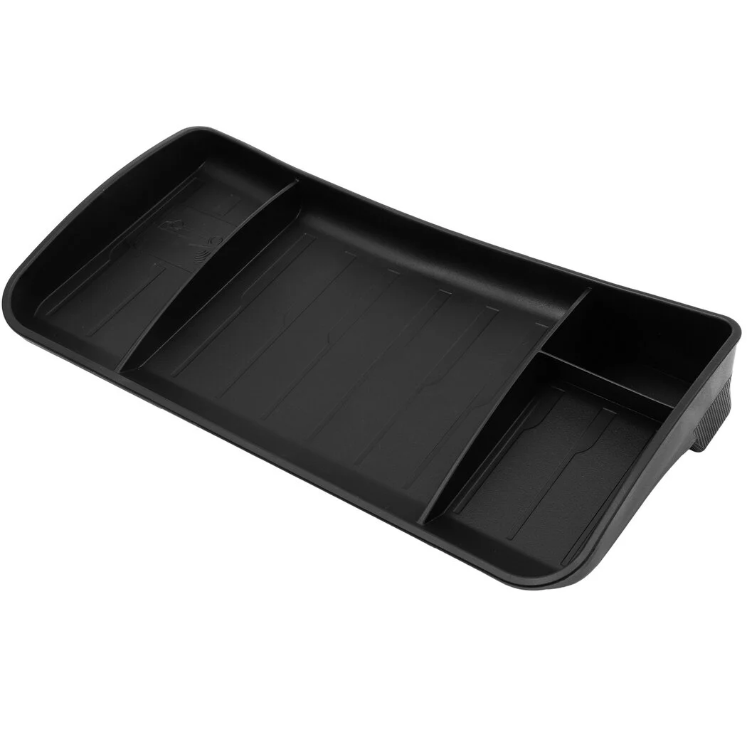 Center Console Organizer for Tesla Model3/Y, Dashboard Hidden Storage Tray, Non-slip Behind Screen Storage Box, Self-Adhesive Center Console Tray