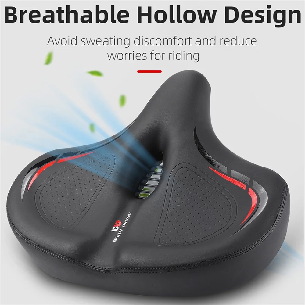 WEST BIKING Bicycle saddles,Pad Road Breathable Elasticity Bike Saddle Road Breathable Antislip PU Pad Road Soft Waterproof PU Thickened Elasticity Bike LAOSHE BUZHI Vifaleno WENZI ADBEN