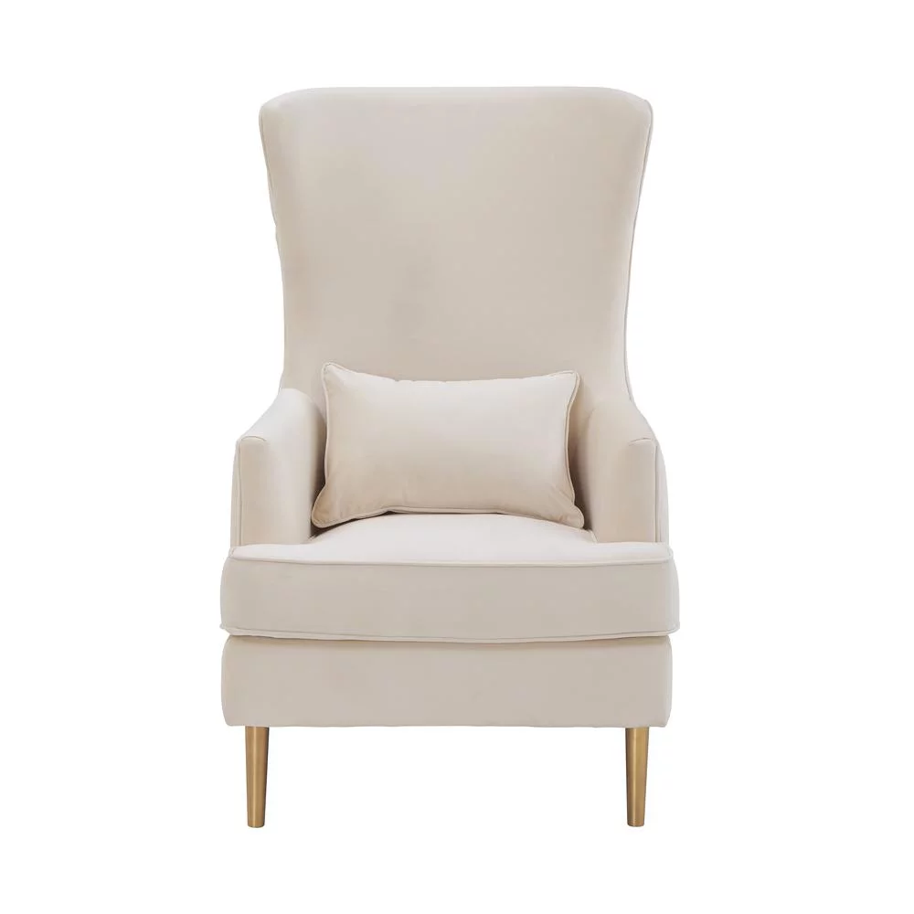 TOV Furniture Alina Cream Tall Tufted Back Chair