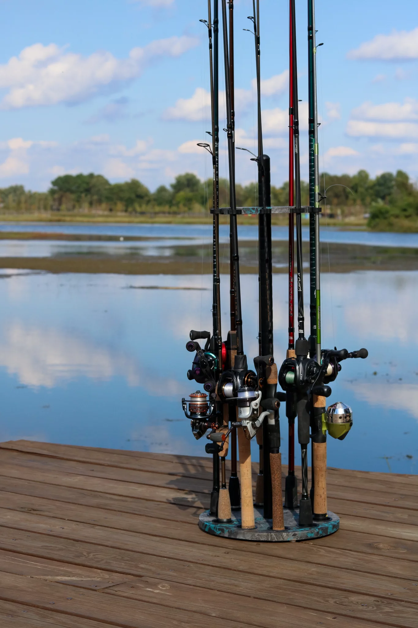 Realtree 10 Fishing Rod Round Storage Rack