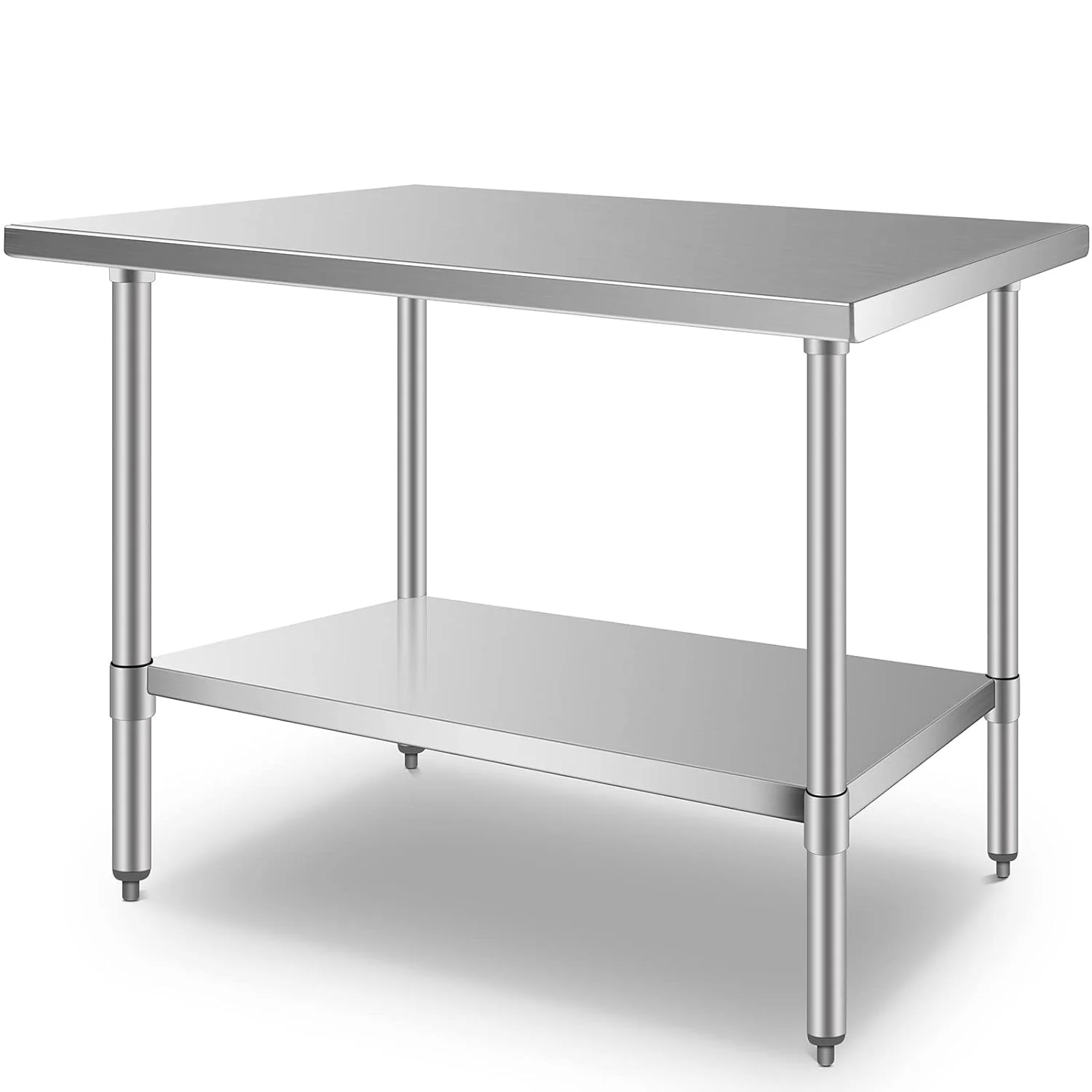 Stainless Steel Prep & Work Table Workstation x 24 inch Silver Stainless Steel Table Heavy Duty Prep Worktable Metal Professional Workstation