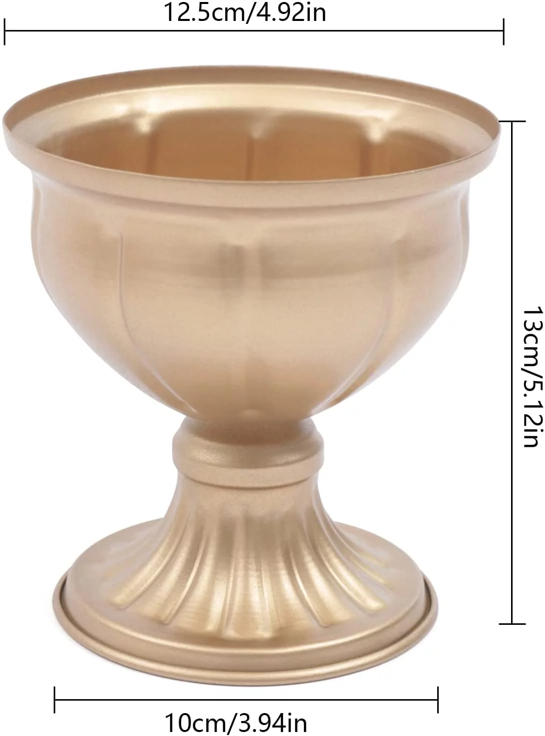 Fichiouy 10*Golden Vases Flower Vase Stand Golden Wedding Table Top Centerpiece DIY