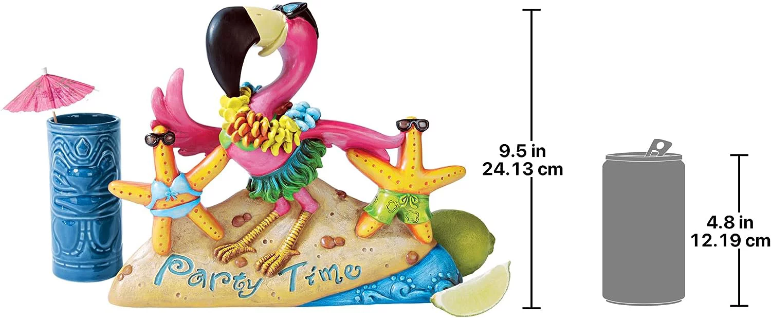 Design Toscano Party Time Pink Flamingo Statue
