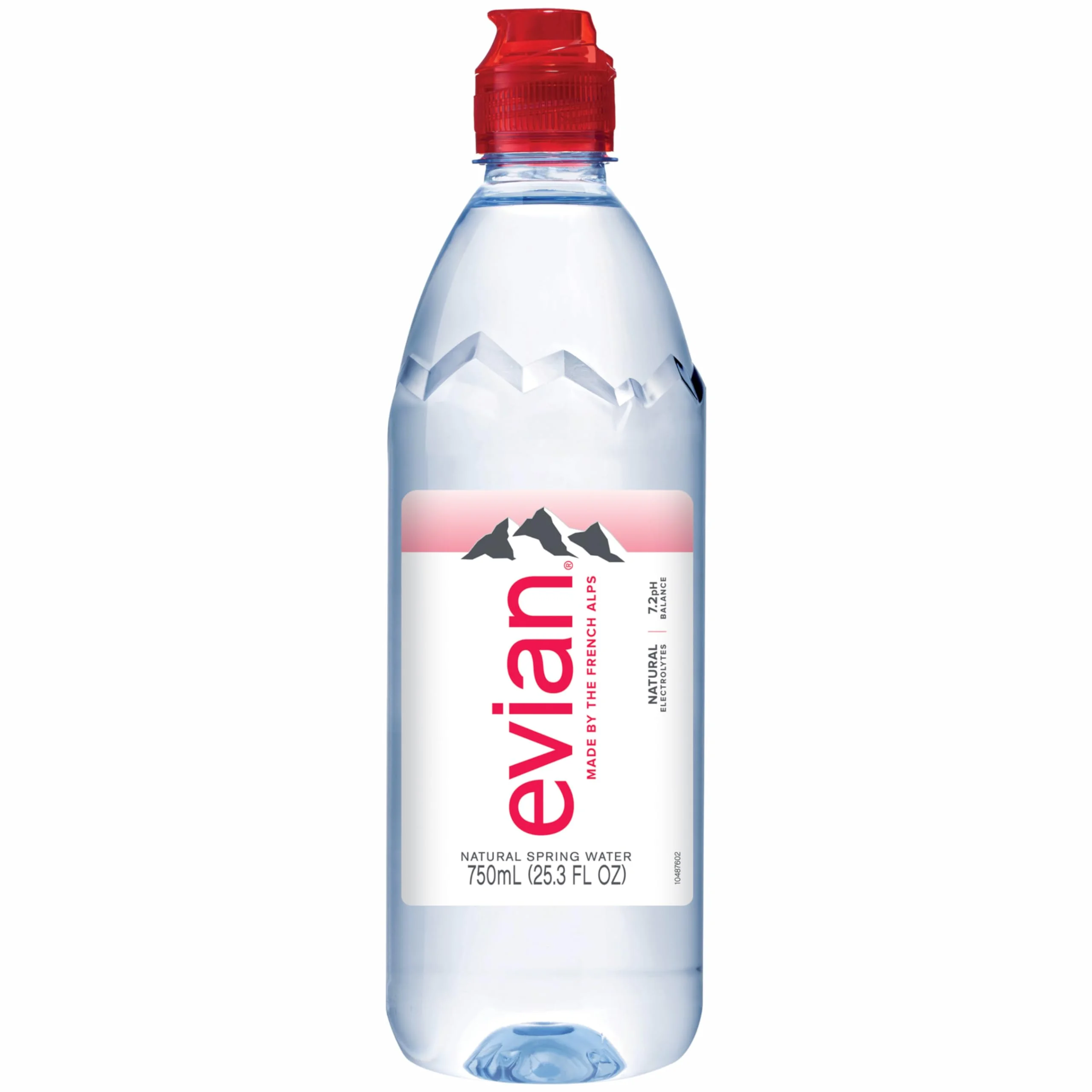 Evian's Spring Water - Spring Water Natural Sport Cap - Case of 12-25.4 Fluid Ounces