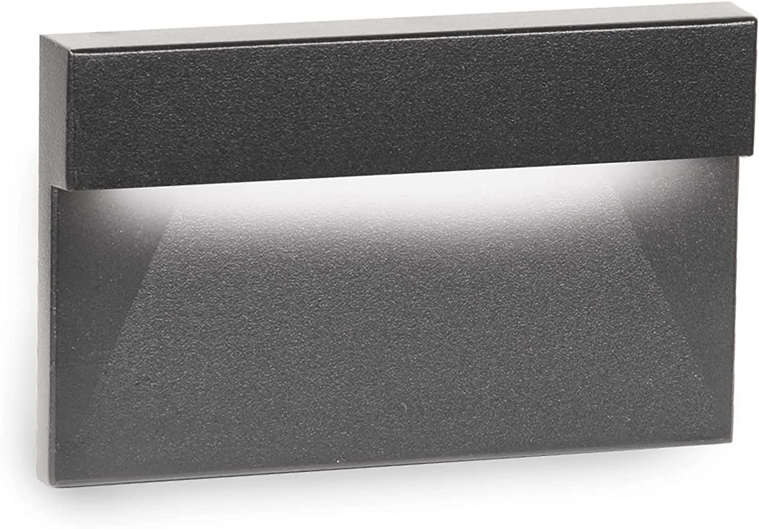 LEDme 120V LED Horizontal Ledge Indoor and Outdoor Step and Wall Light Amber 1800K LED in Black