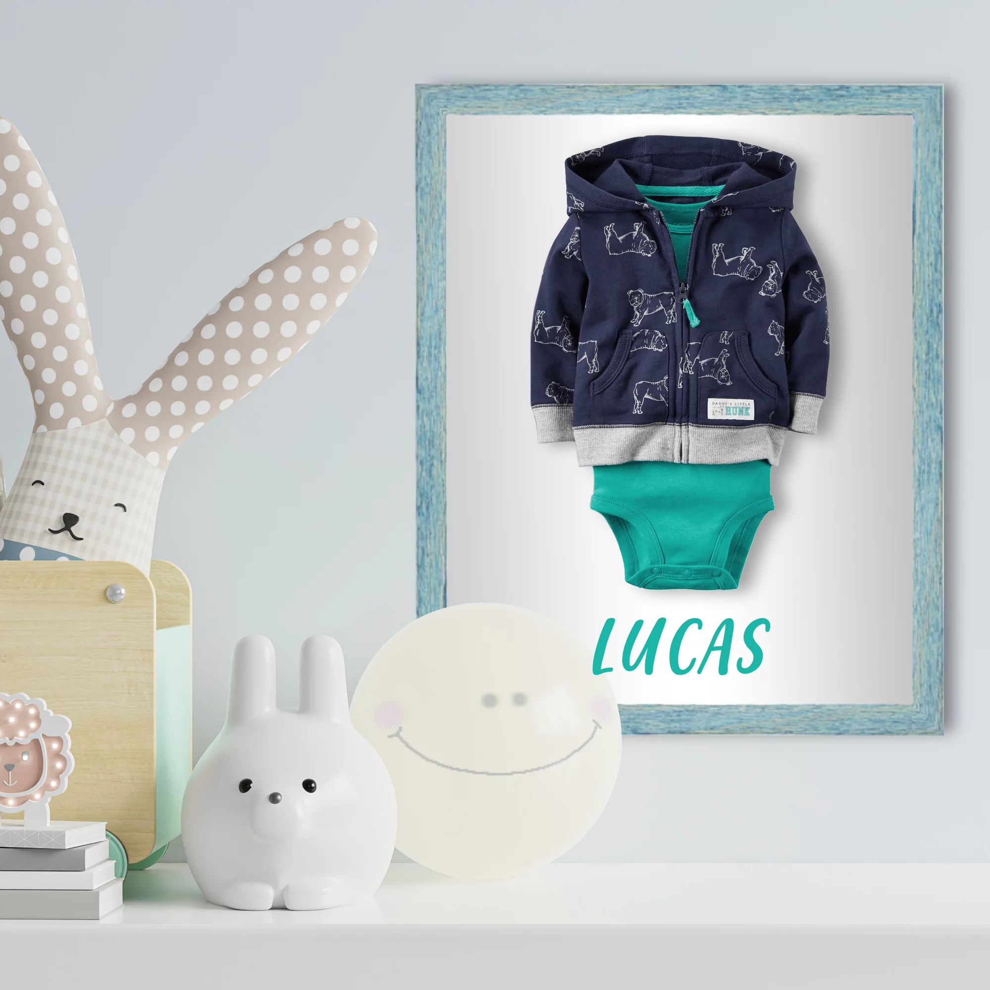 14x18 Shadow Box Frame Blue | 1.125 inches Deep Real Wood Rustic Shadowbox Display Frame | UV