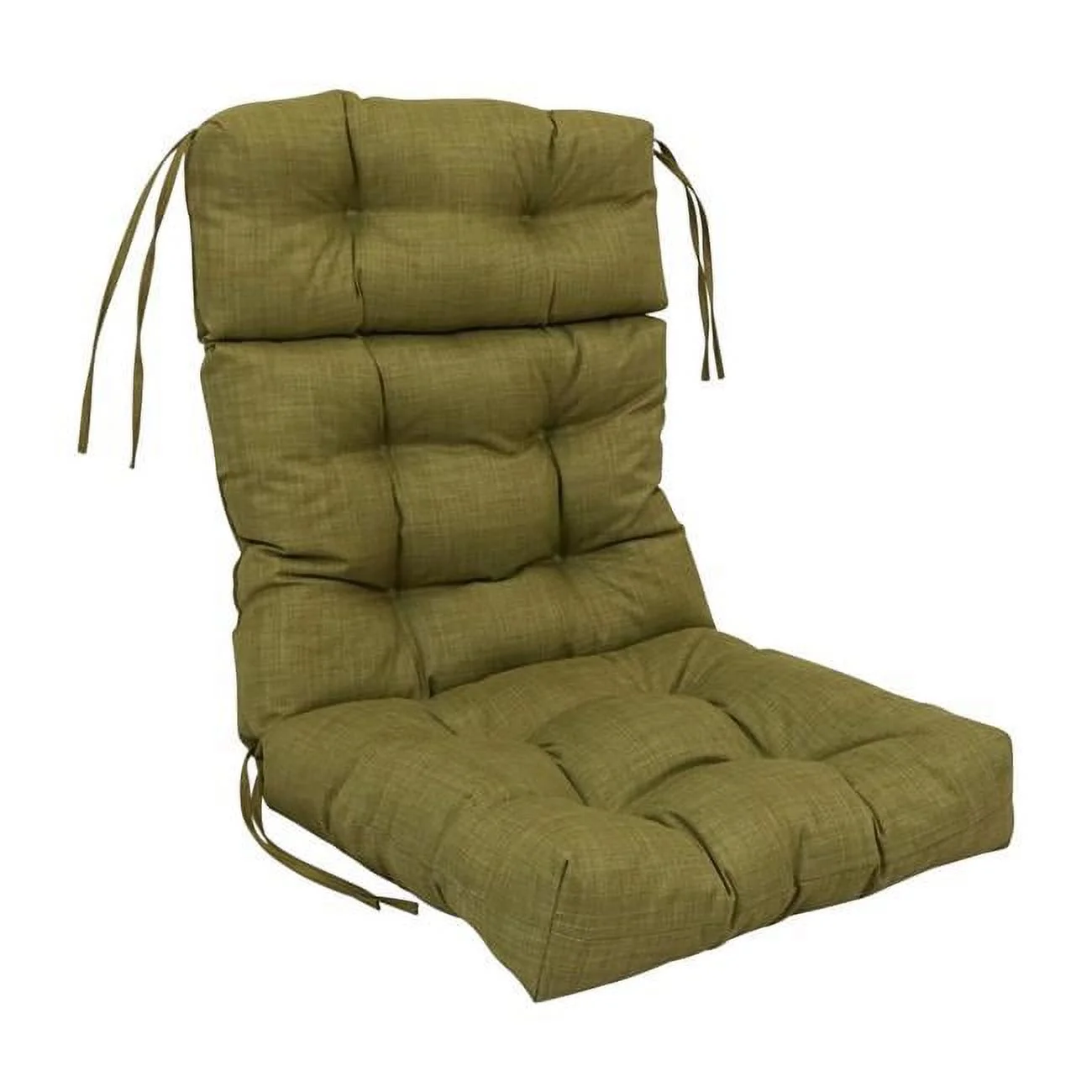 22 x 45 in. Spun Polyester Solid Outdoor Tufted Chair Cushion, Avocado