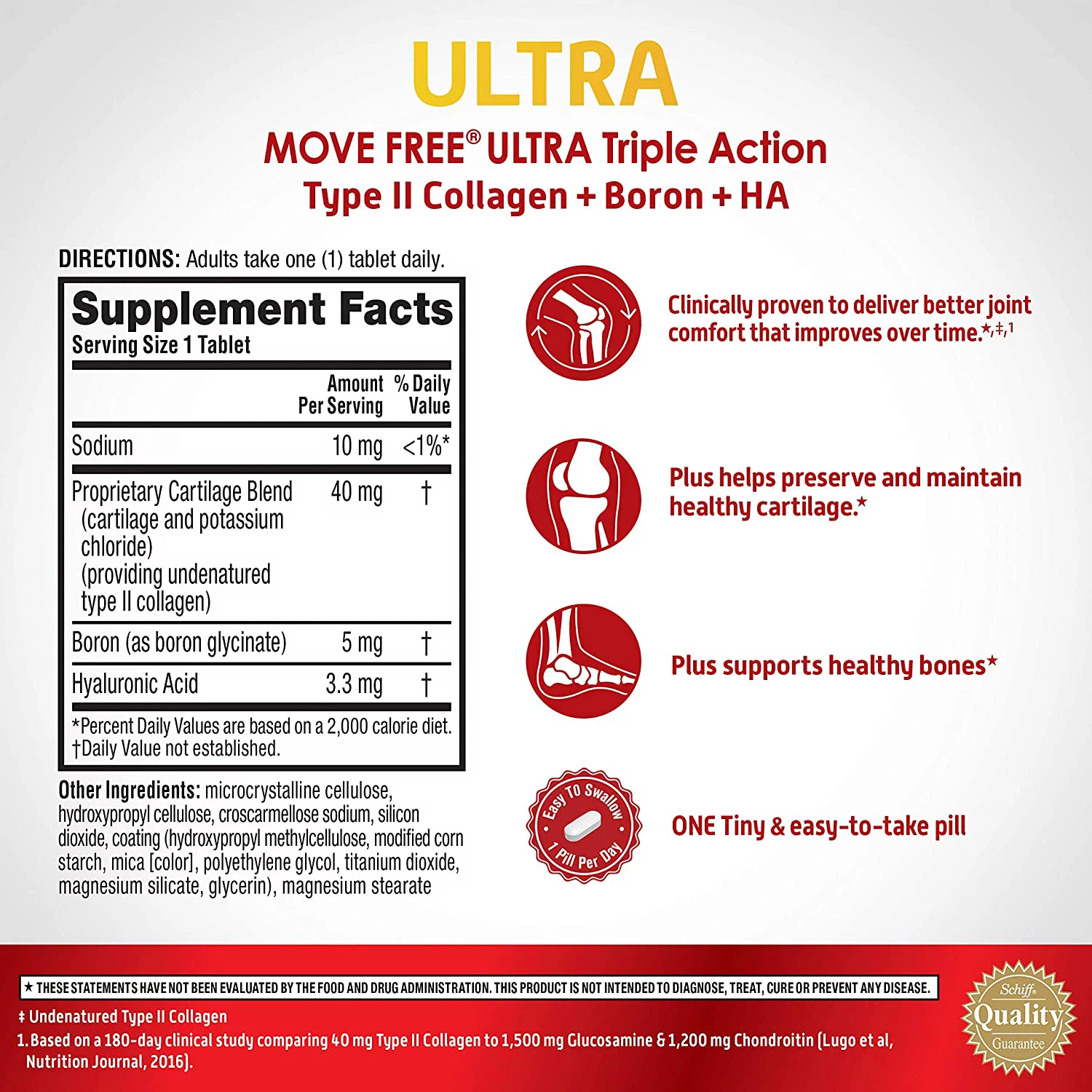 Schiff Move Free Ultra, Helps Preserve Promotes Health & Lubrication, 30 ct